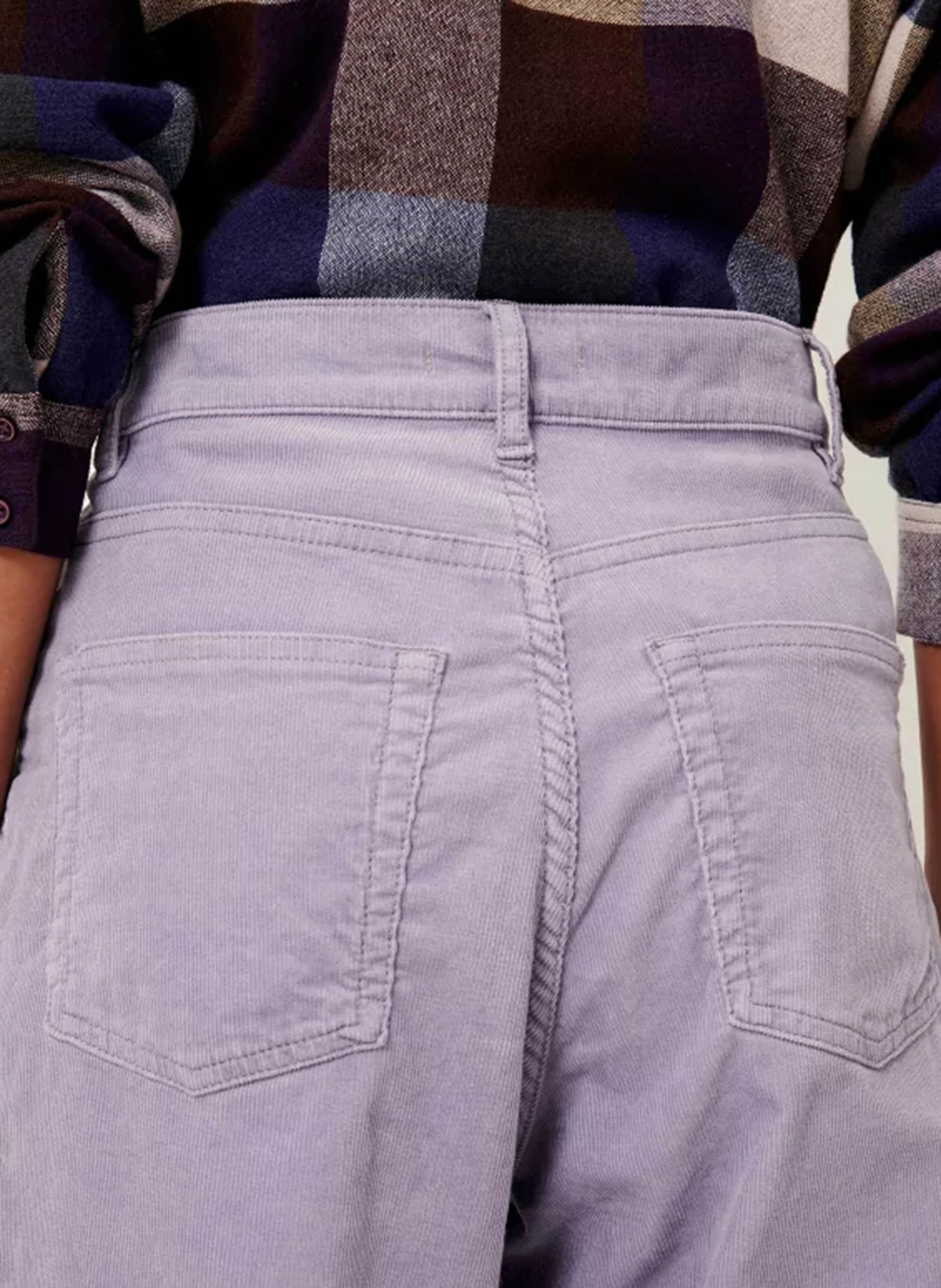 Pantalon droit taille haute en coton bio mélangé SESSUN Violet