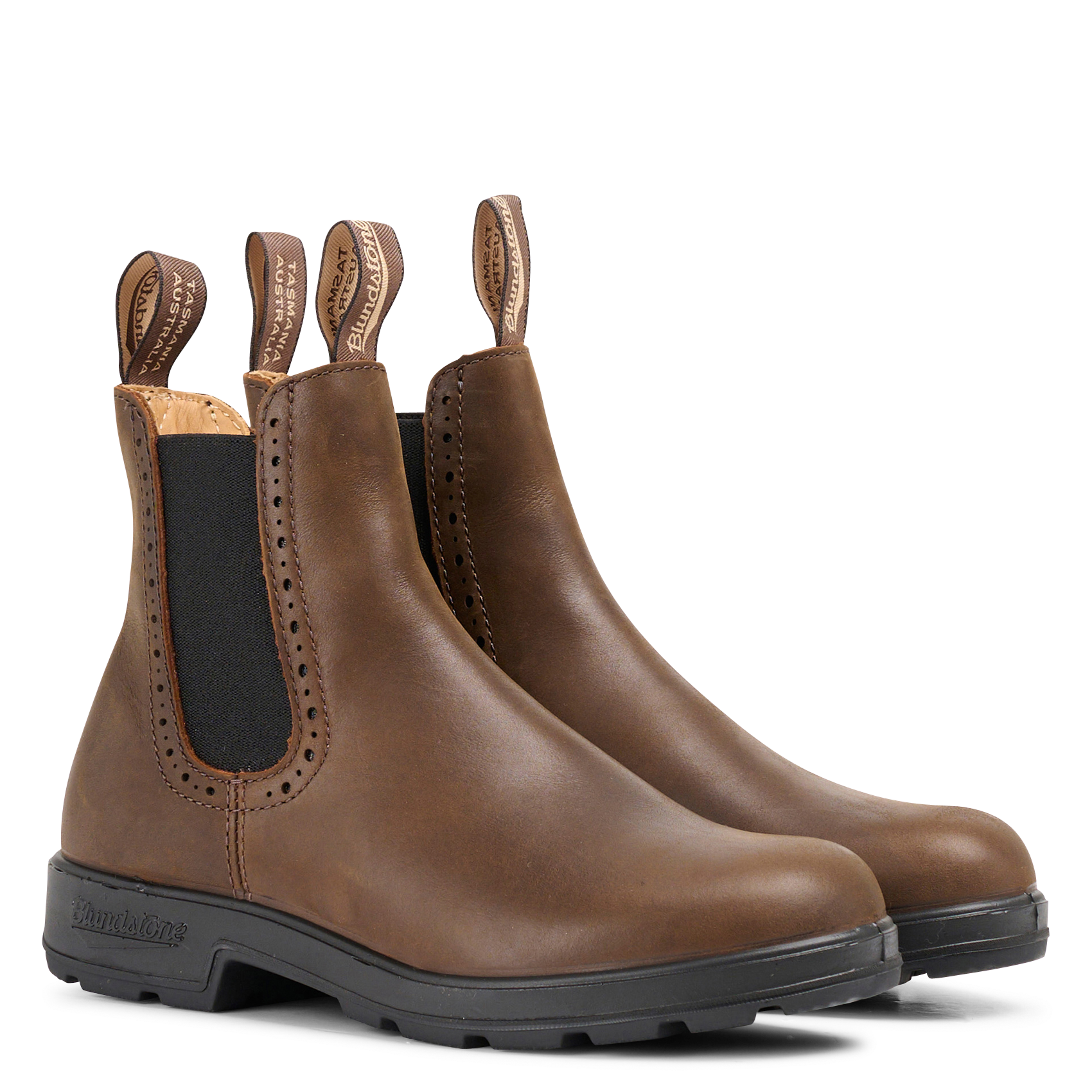 Mixed leather ankle boots BLUNDSTONE Brown