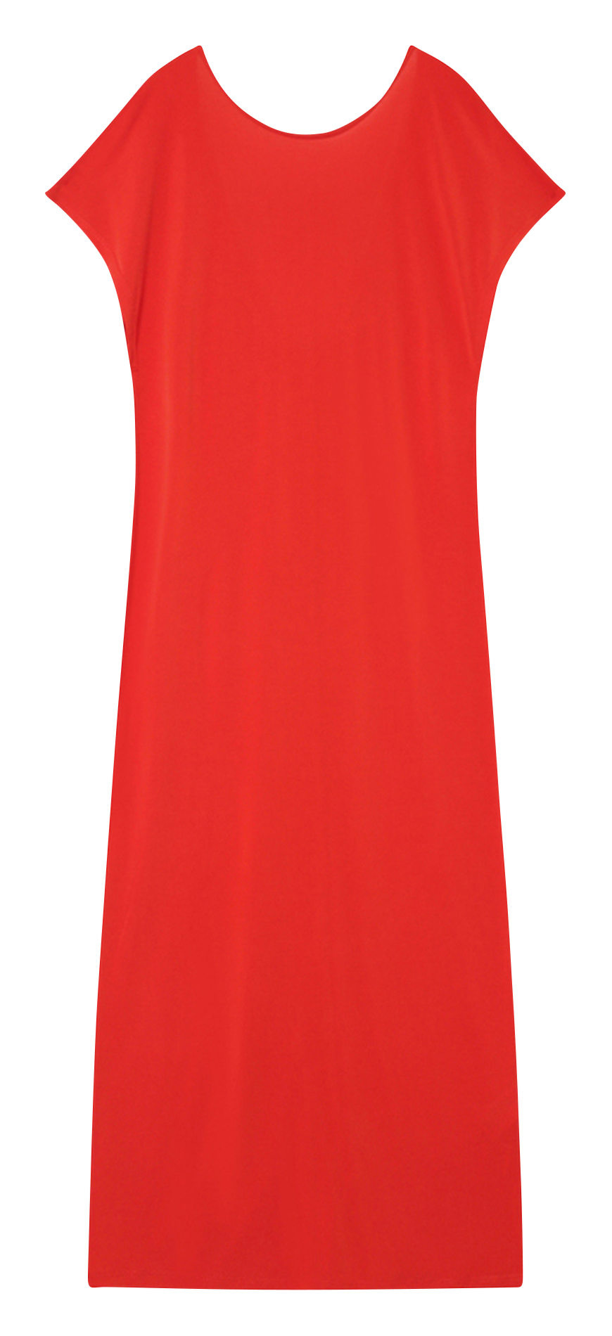 Robe longue droite à dos en v GRACE ET MILA Rouge