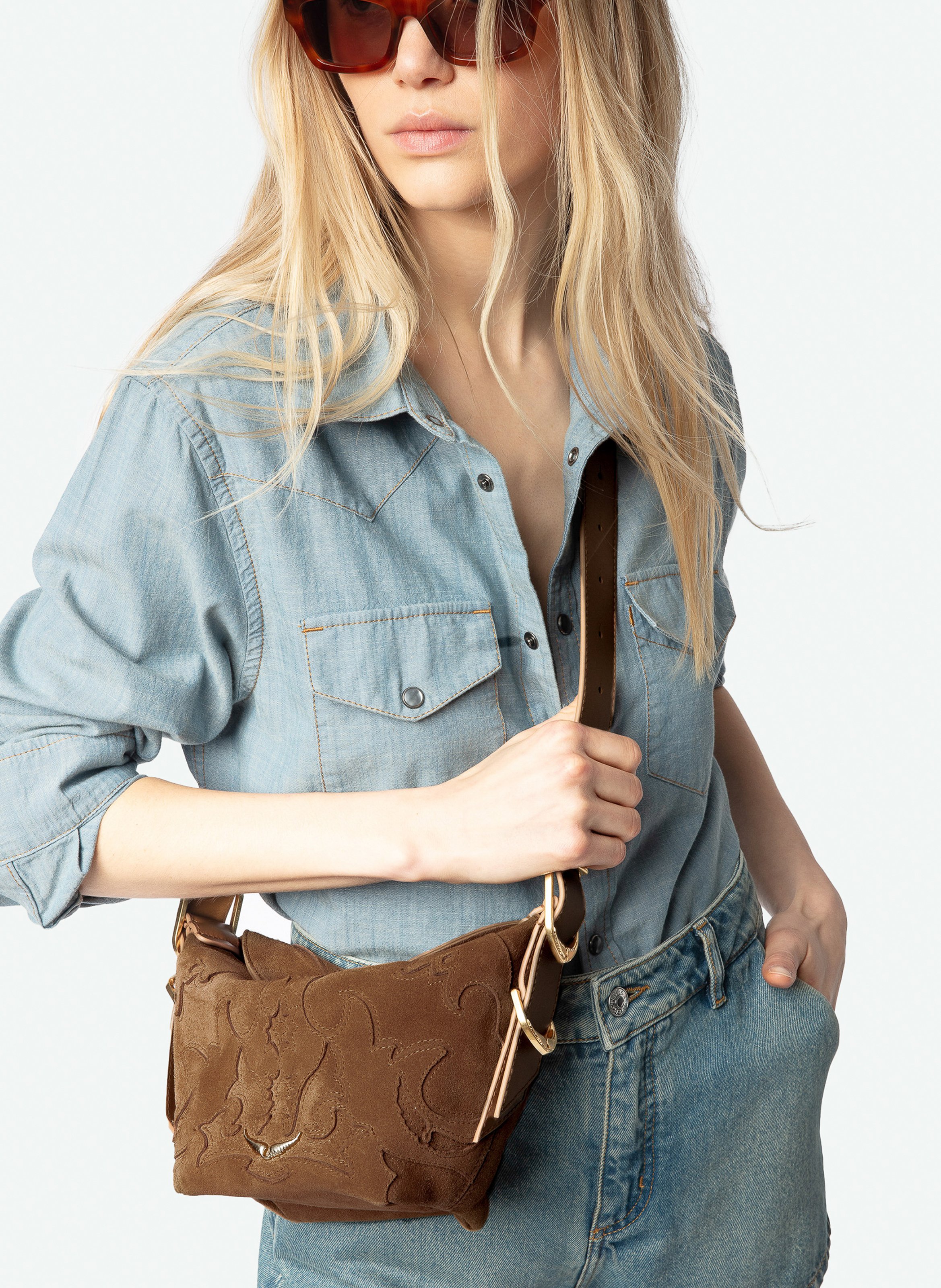 Suède tas ZADIG&VOLTAIRE Bruin