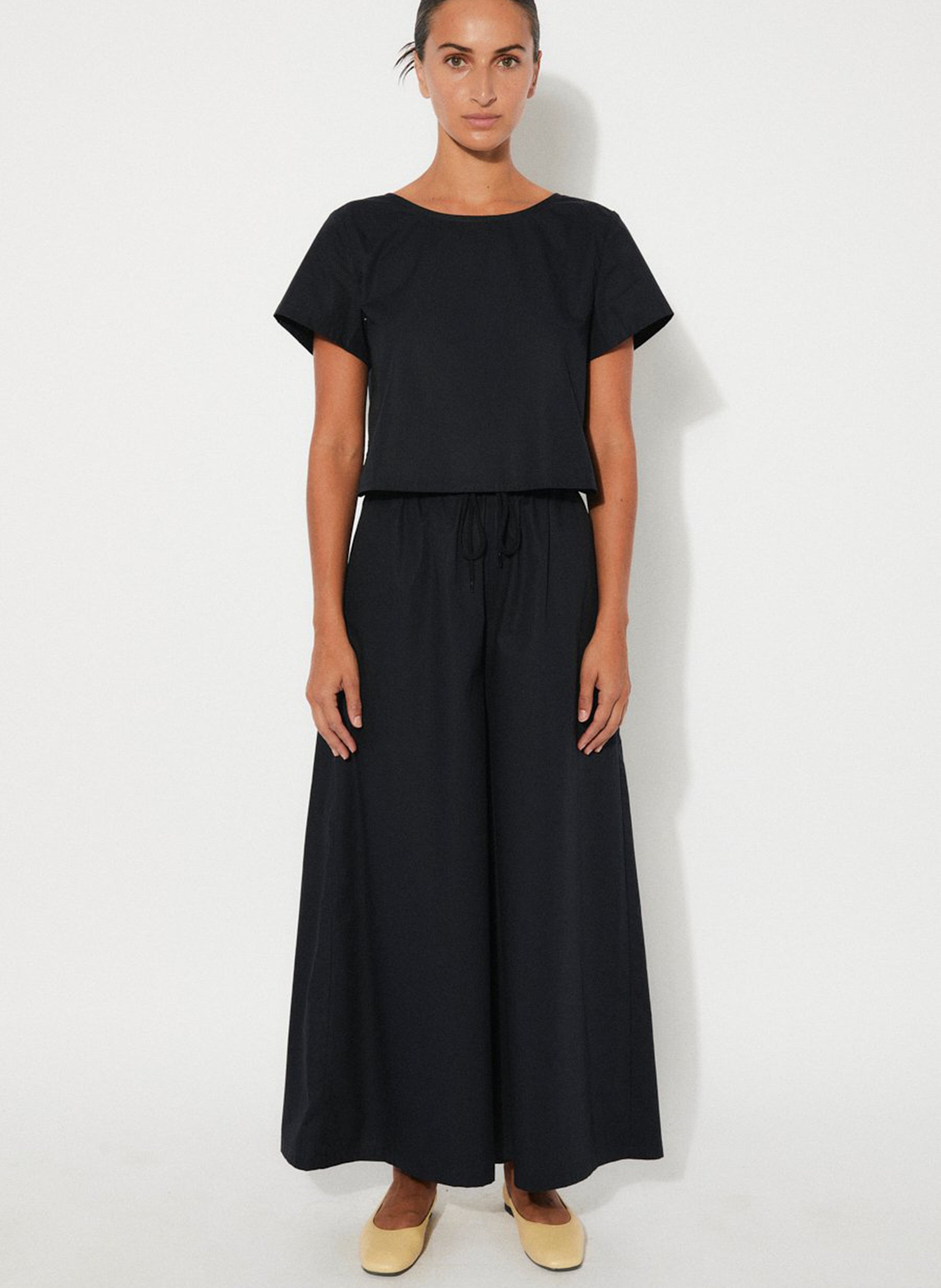 Pantalon large en coton bio RITA ROW Bleu