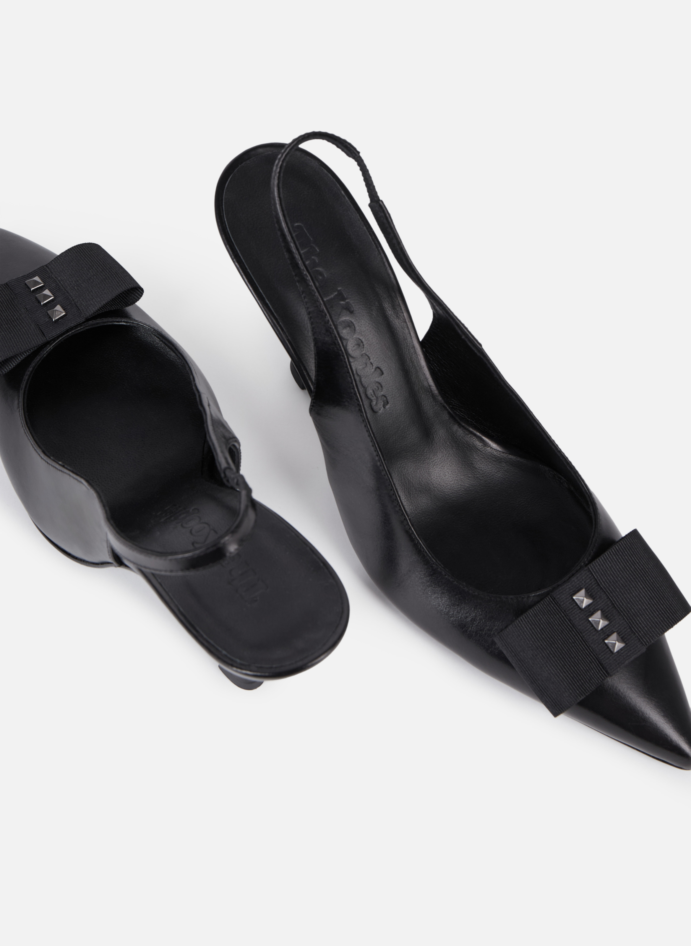 Leather slingback pumps THE KOOPLES Black