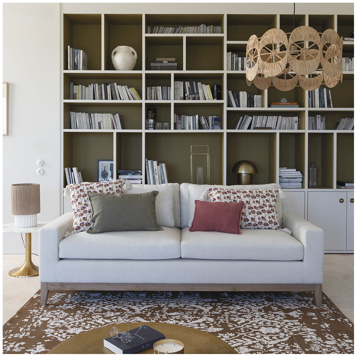 Housse de coussin BLANC D'IVOIRE Blanc