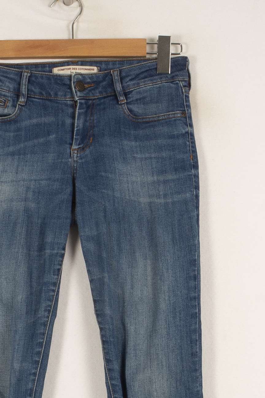 Cropped slim jeans with studs COMPTOIR DES COTONNIERS - Seconde main Blue