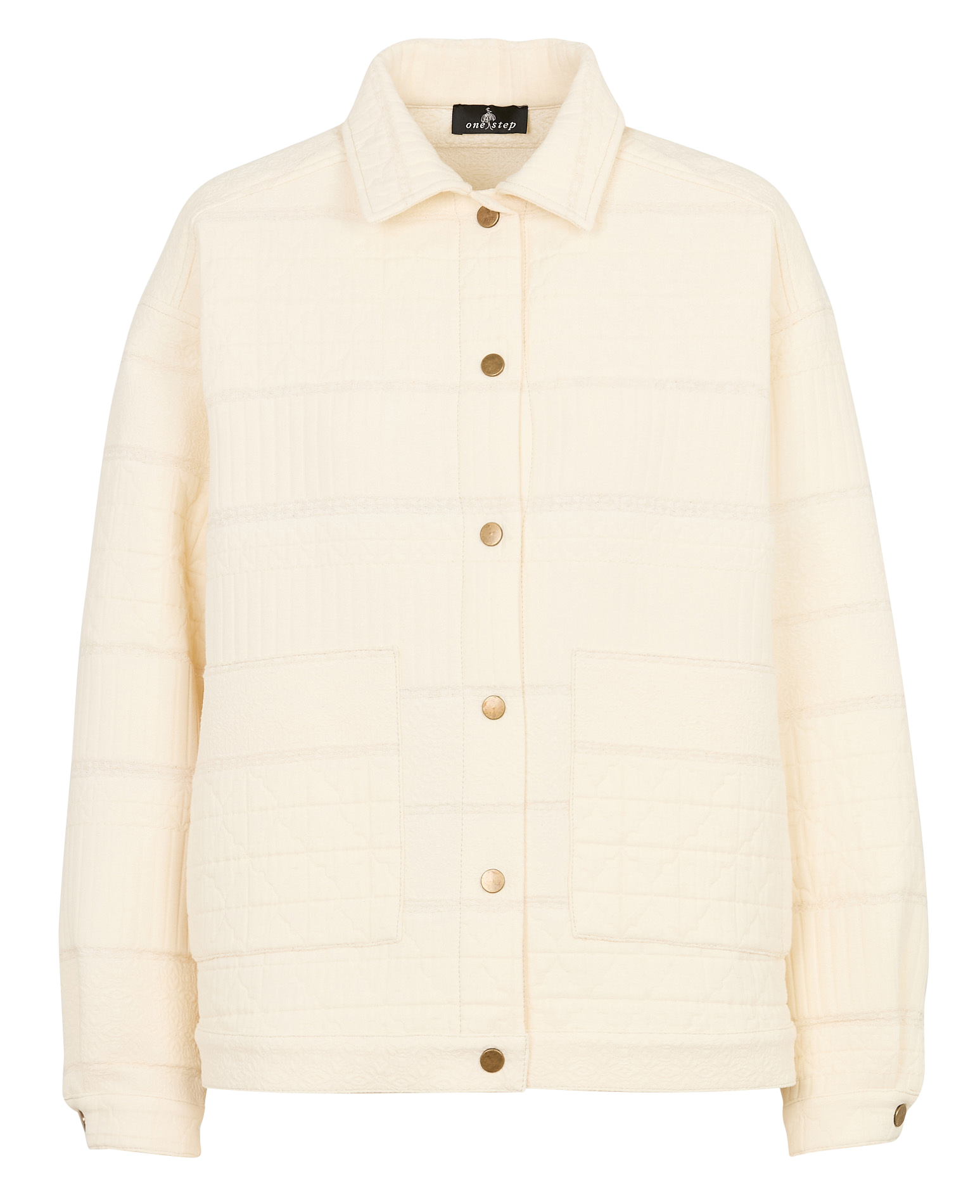 Blouson oversize en coton mélangé ONE STEP Blanc