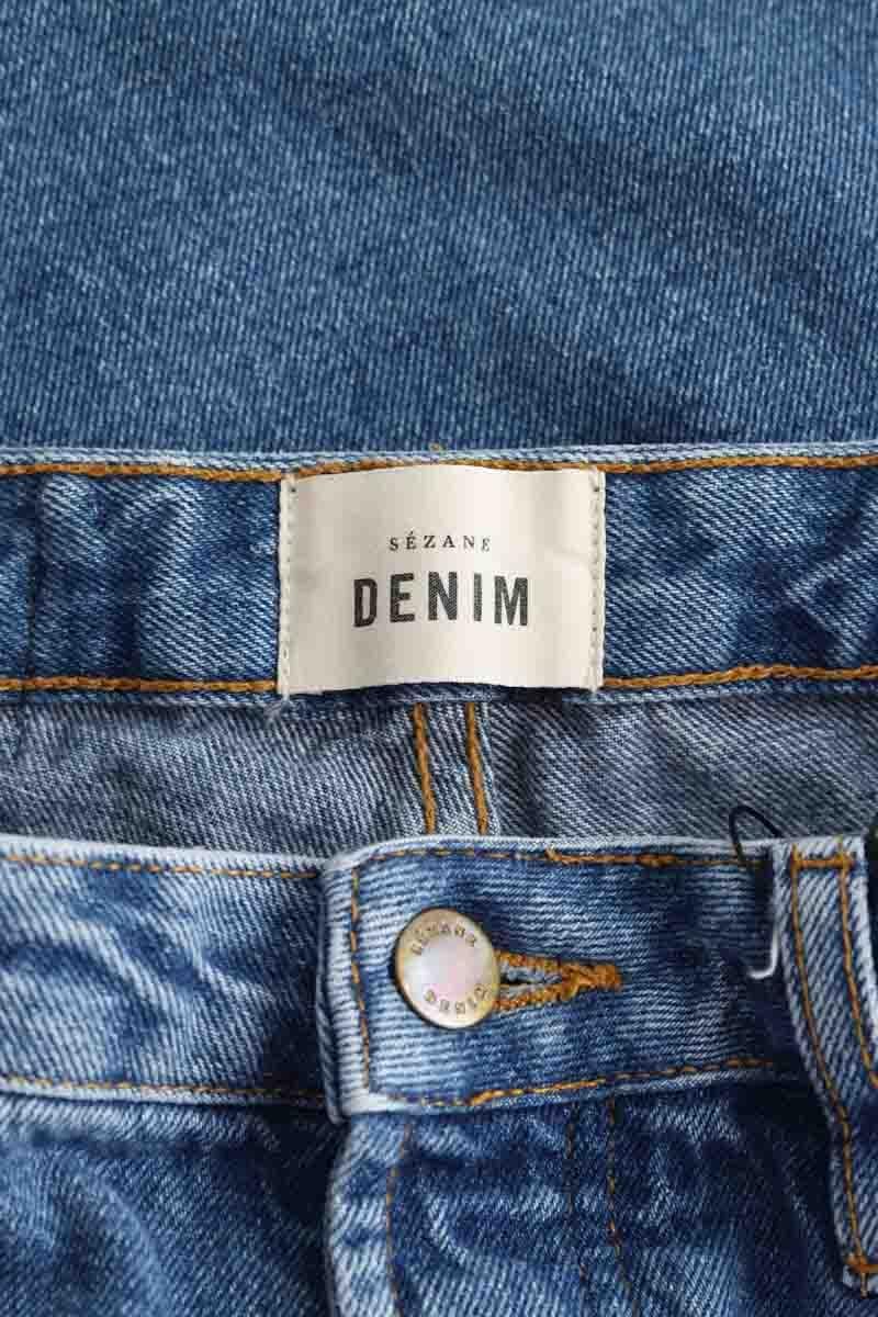 Cotton straight jeans SEZANE - Seconde main Blue
