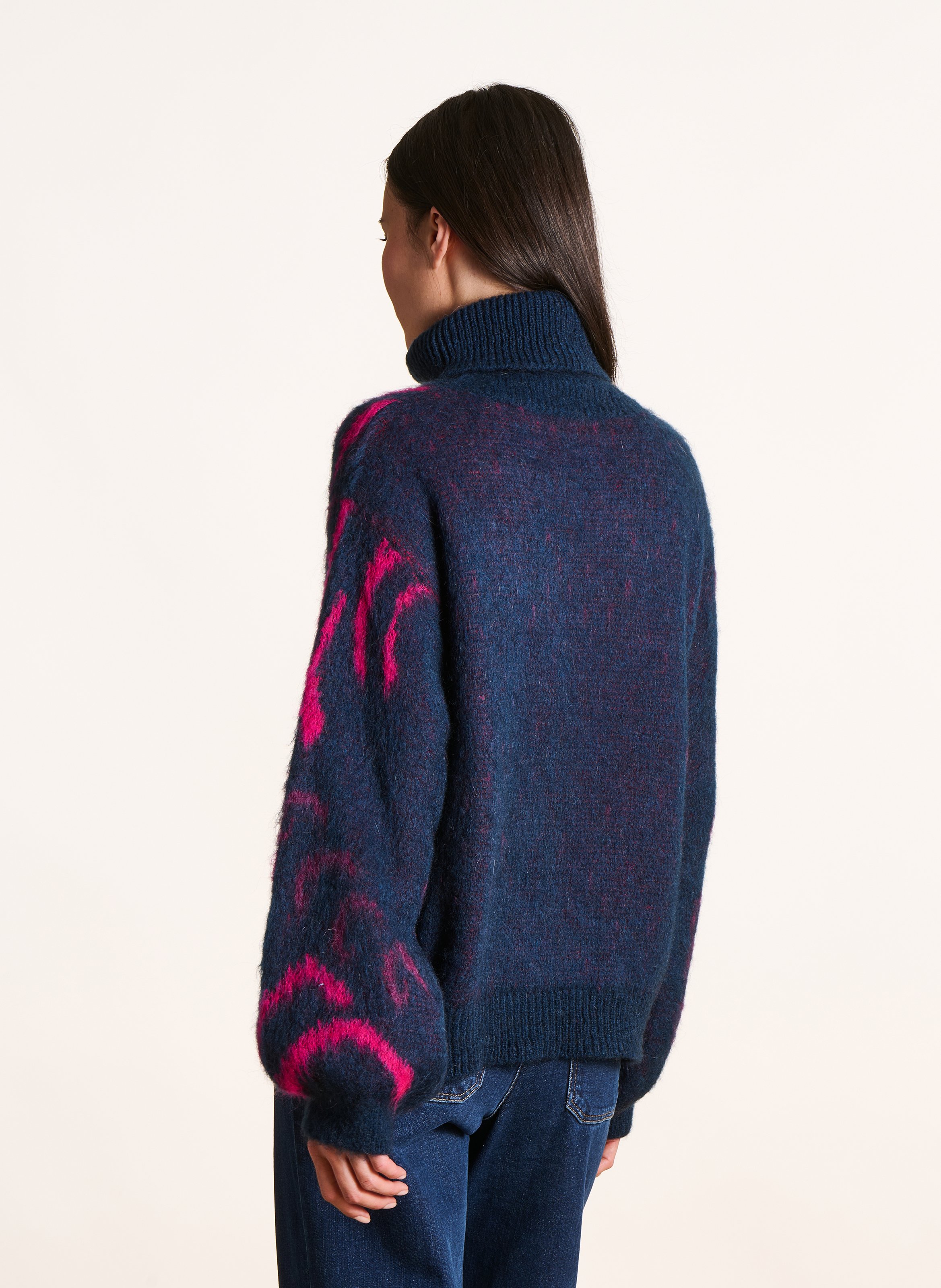 Straight turtleneck in jacquard LA FEE MARABOUTEE Multicolored