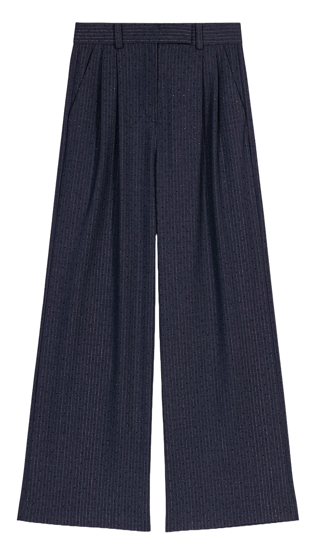 Rechte broek met strepen  MAJE Blauw