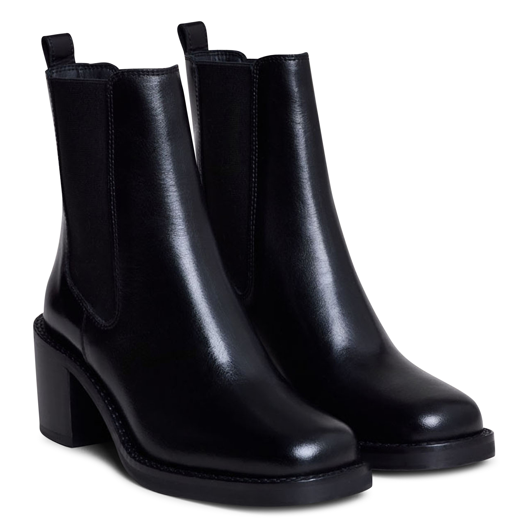 Bianca leather ankle boots JONAK Black
