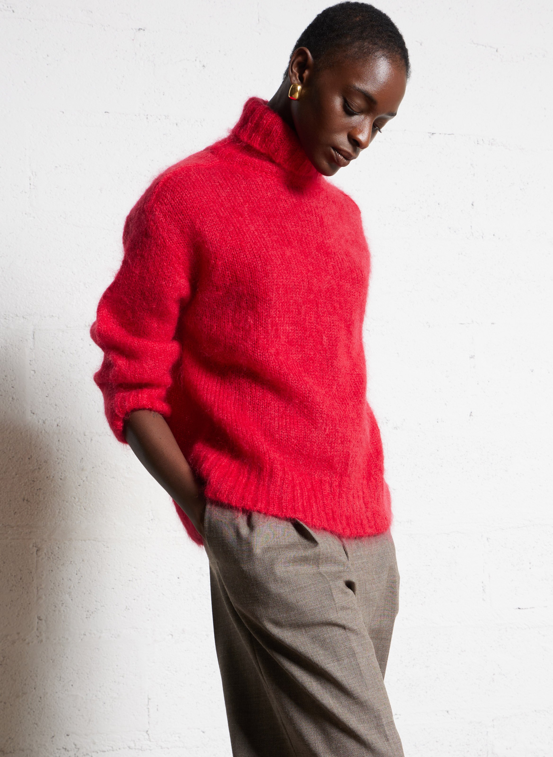 Coltrui - wolblend DES PETITS HAUTS Rood