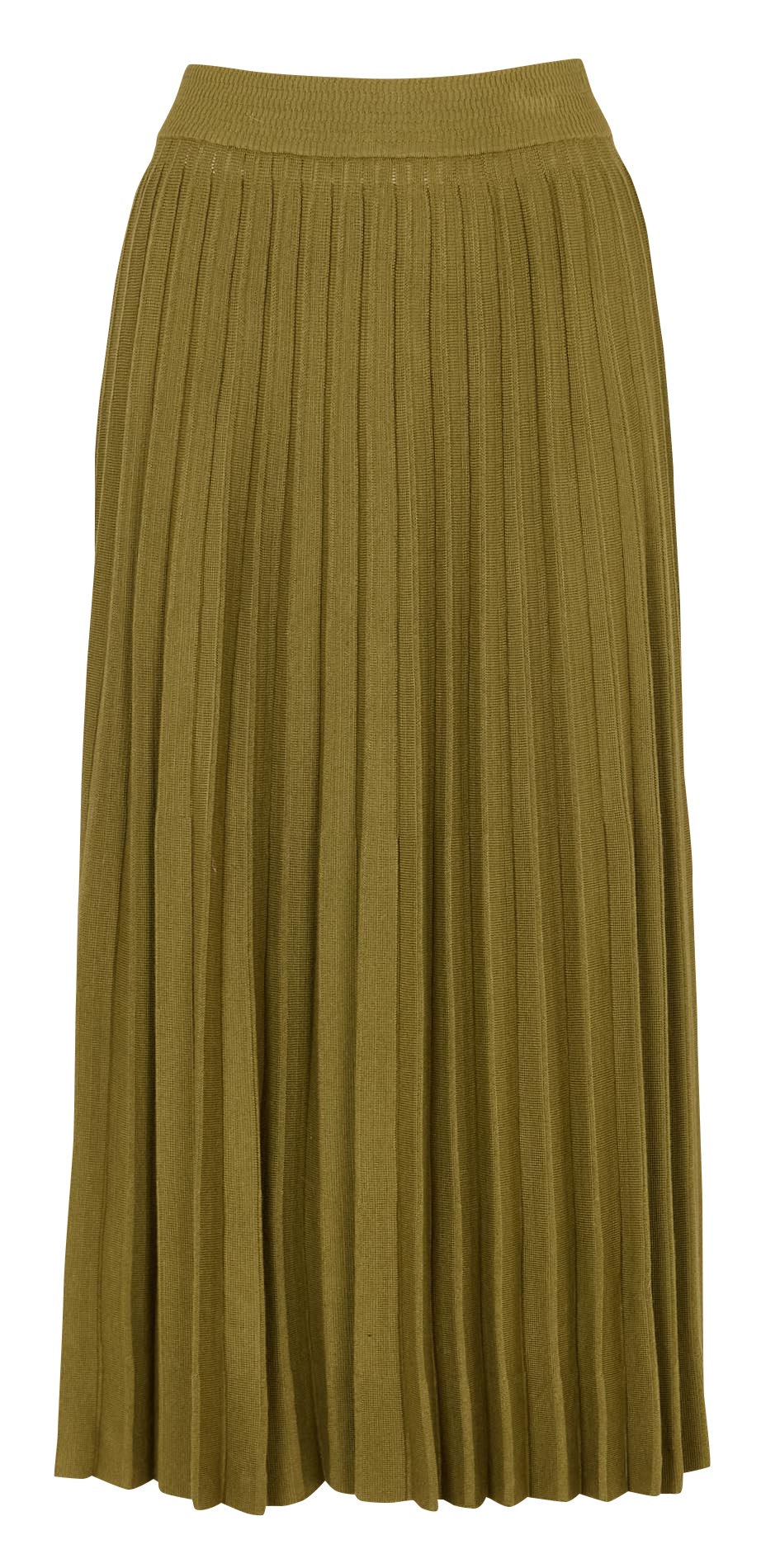Pleated knit midi skirt PETITE MENDIGOTE Khaki