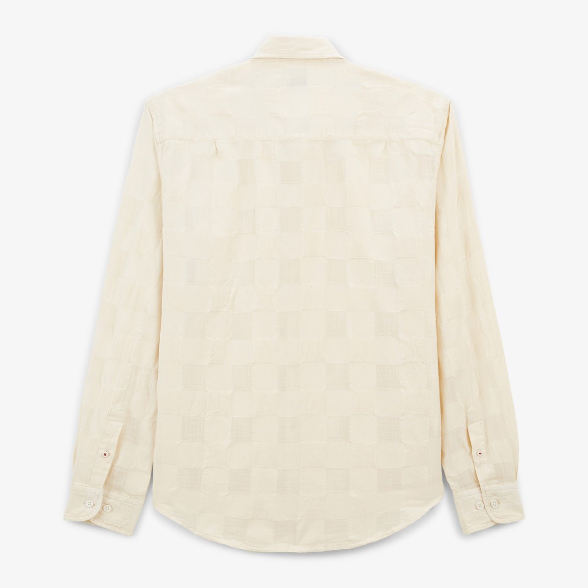 Long-sleeved checked jacquard shirt SERGE BLANCO White