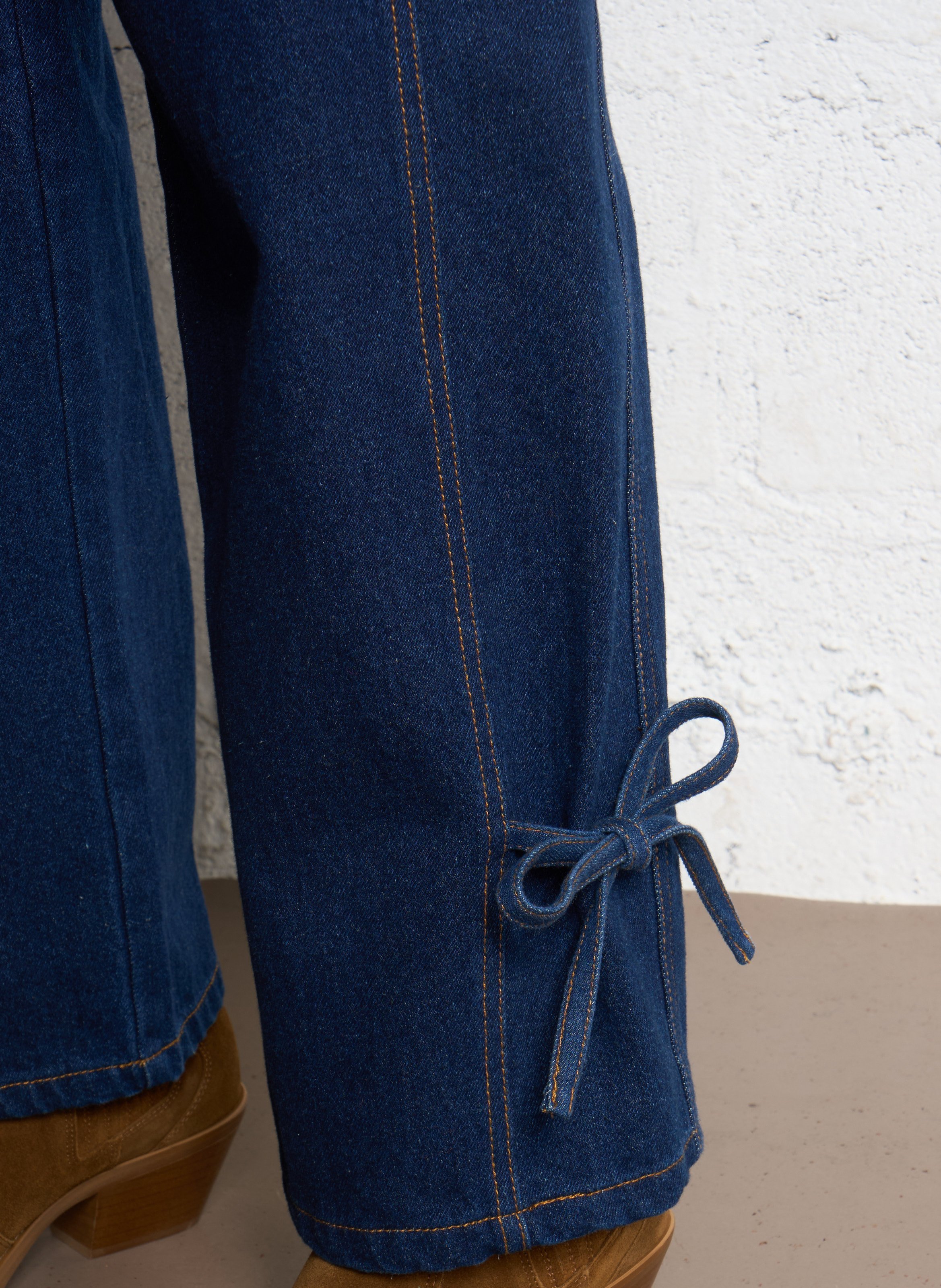 Jean large en coton THE TINY BIG SISTER Bleu