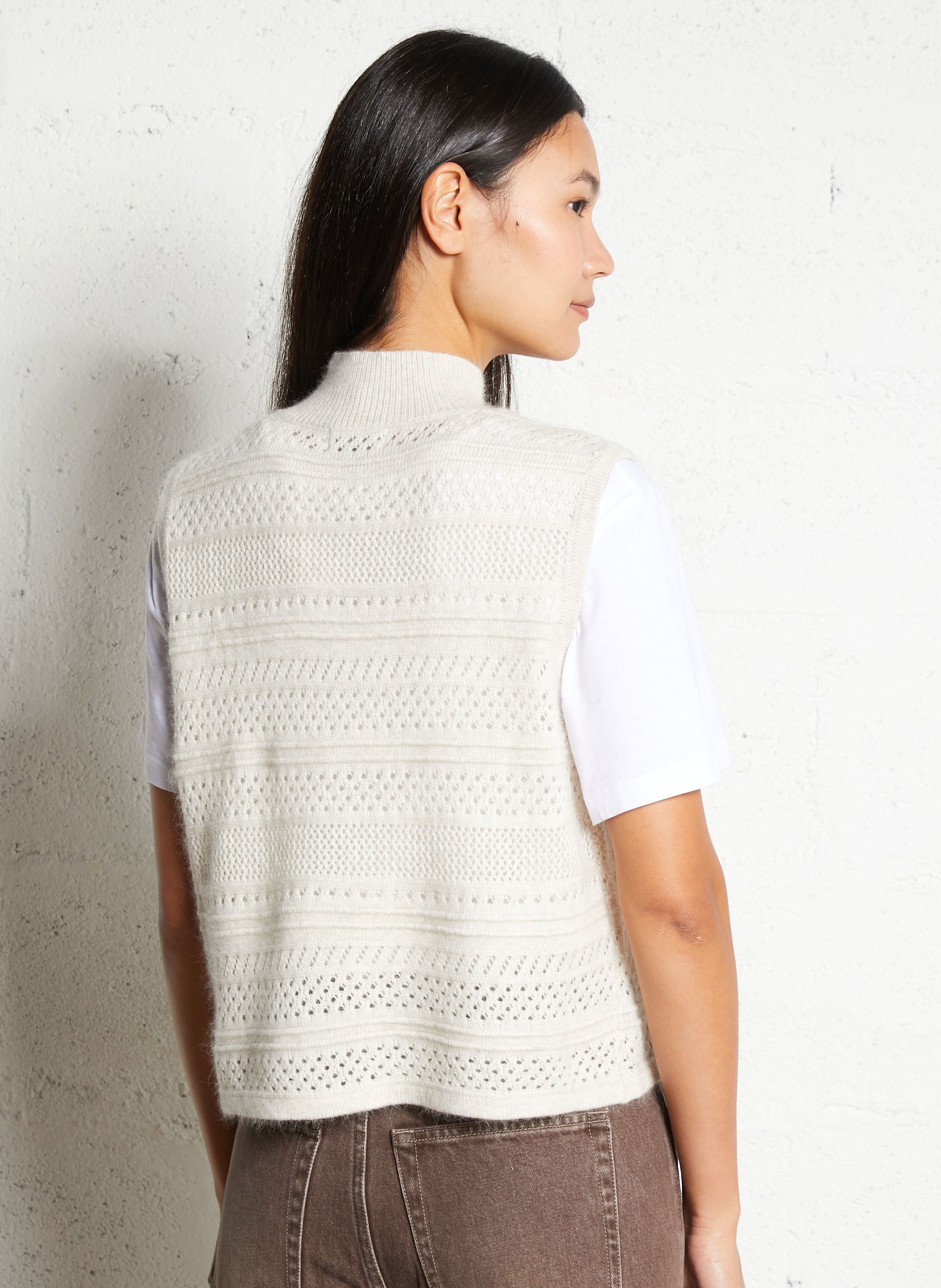 Oversize-Pullover mit Stehkragen SEE U SOON Silber