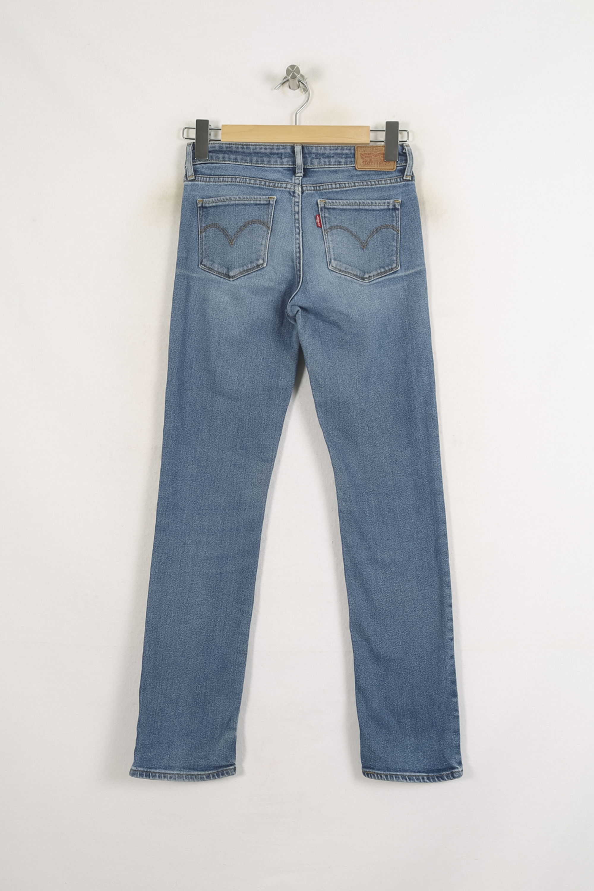Cropped slim jeans with studs LEVI'S - Seconde main Blue