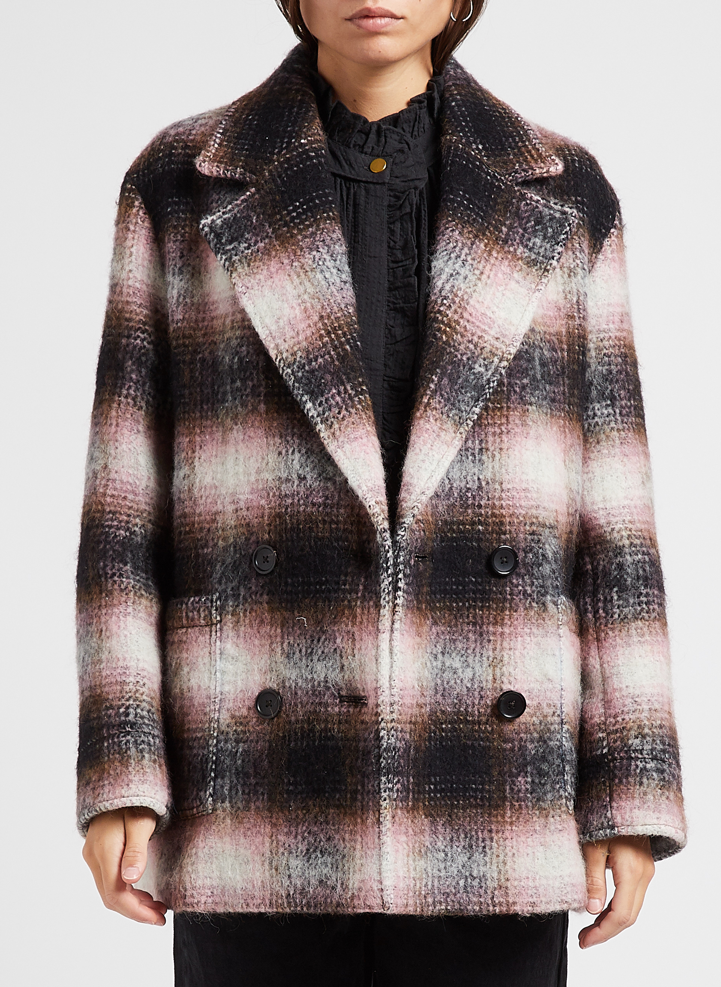 Printed cotton-blend coat with tailored collar PAUL SMITH Pink