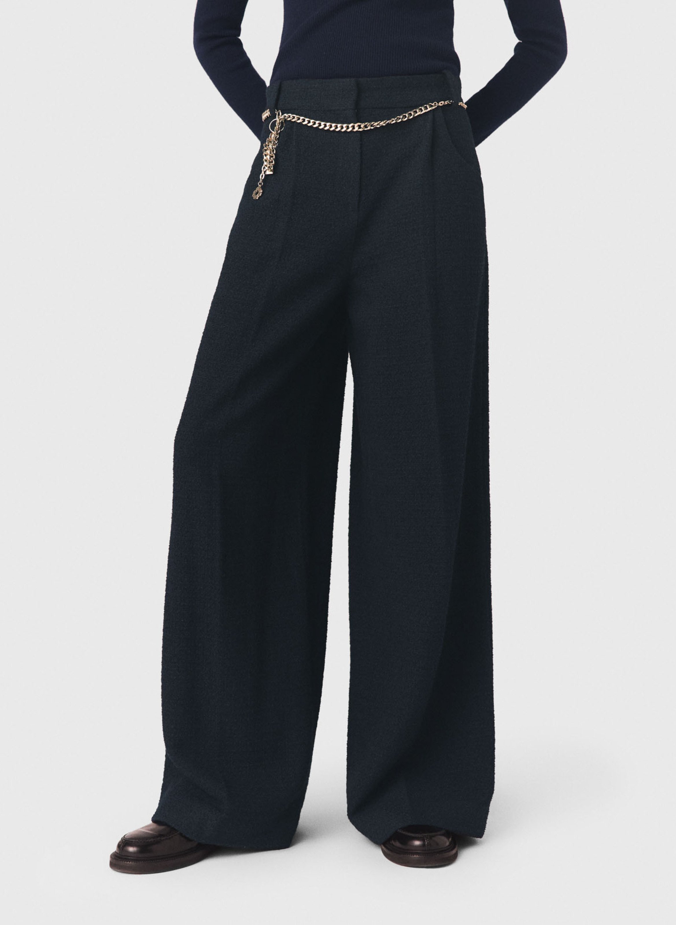 Wide trousers MAJE Blue
