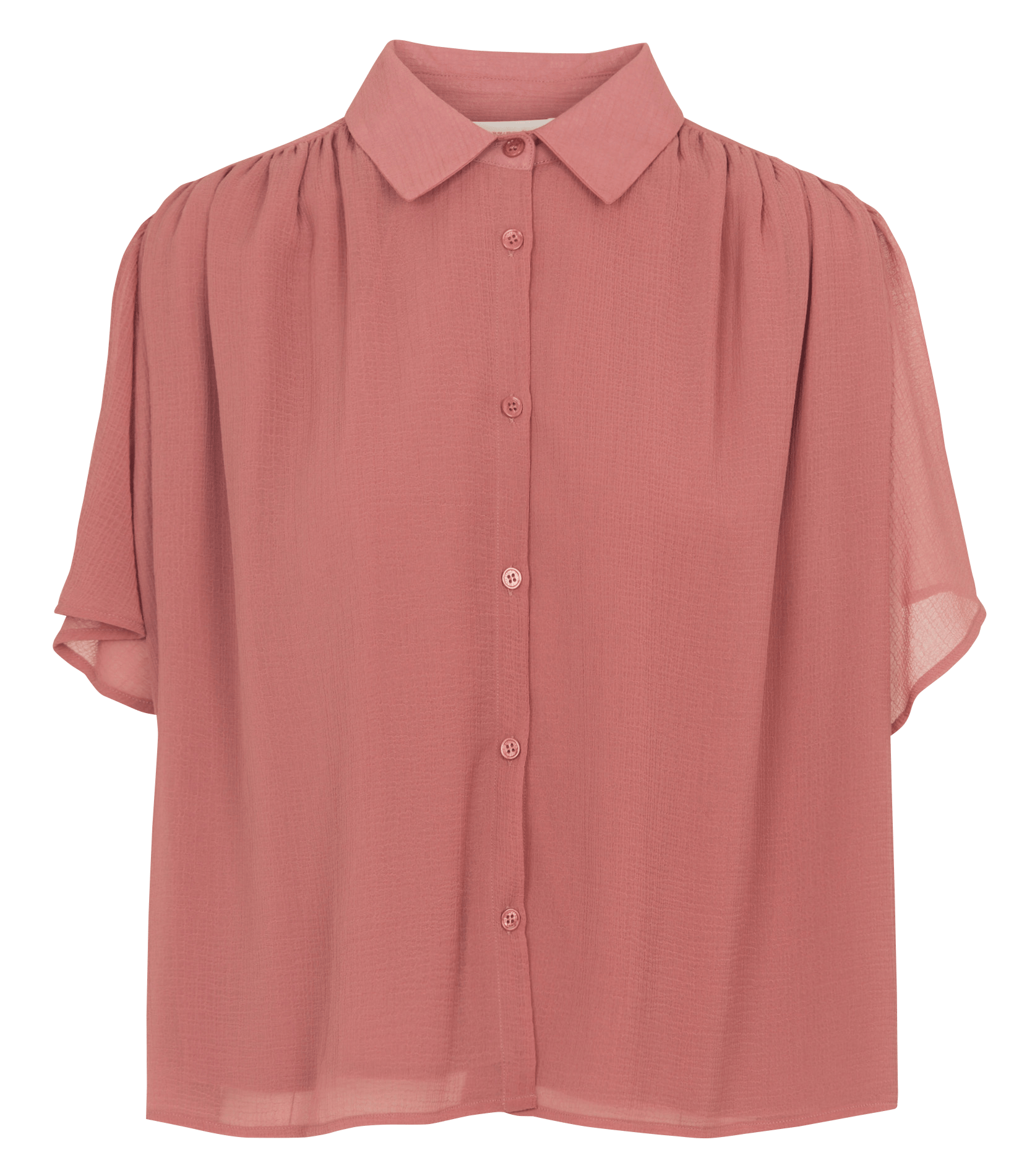 Wijd uitlopende effen blouse van gestructureerde stof LA PETITE ETOILE