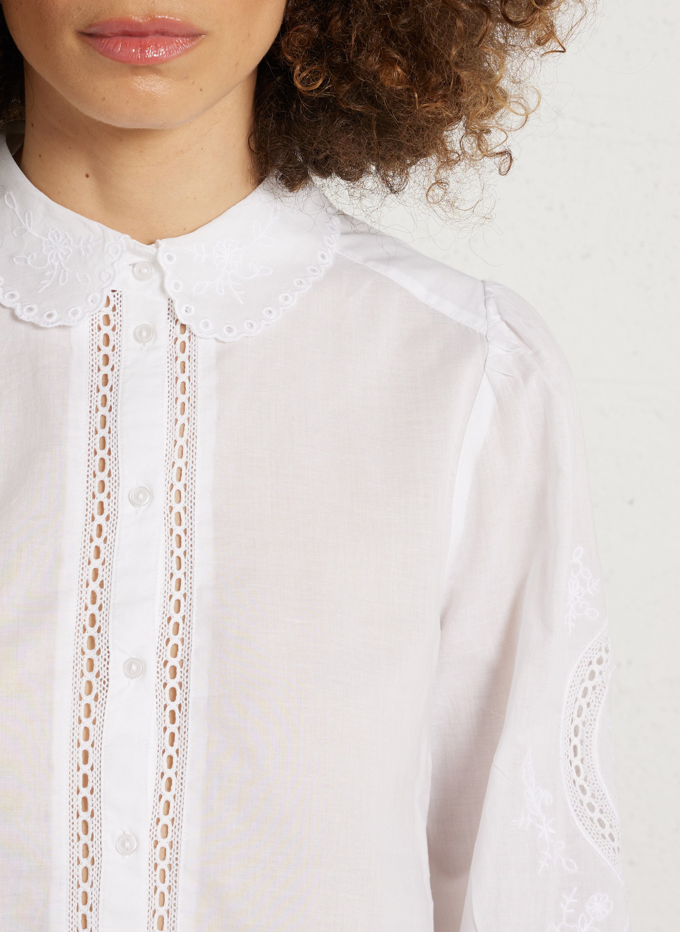 Blouse met klassieke kraag SUD EXPRESS Wit