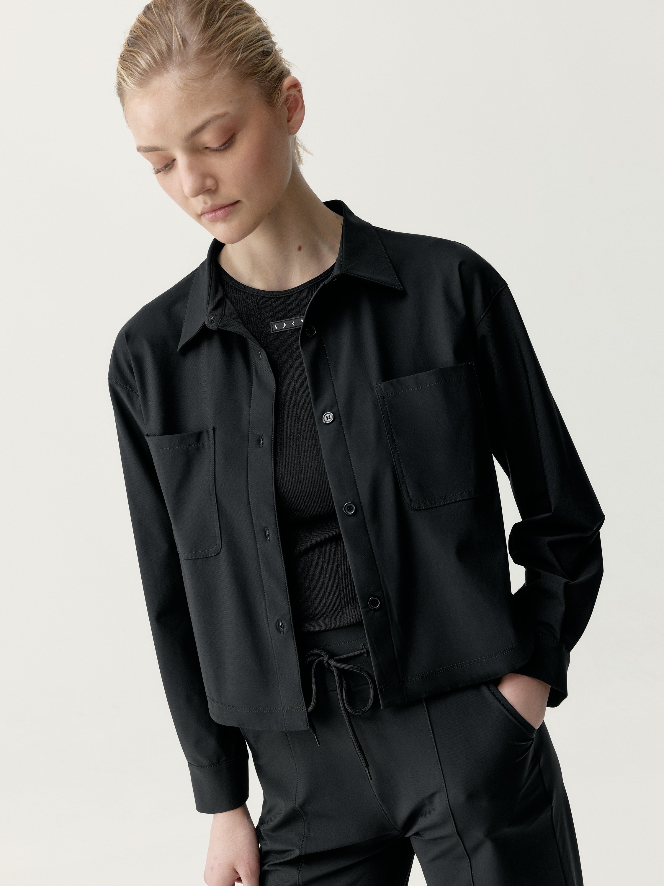 Shirt athleisure recovery performance halia BORN Noir