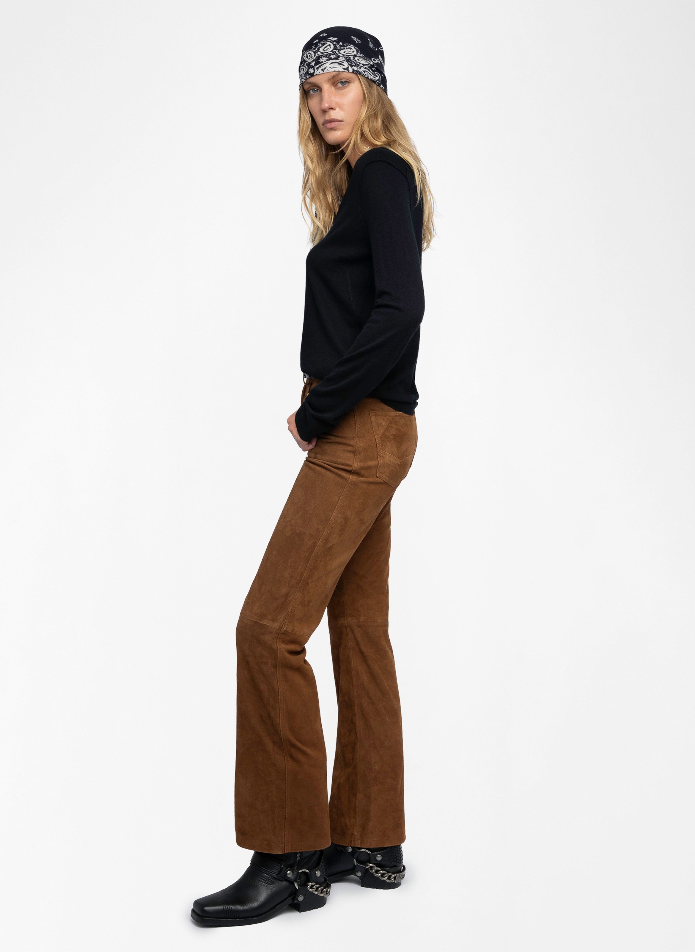 Straight V-neck cashmere sweater ZADIG&VOLTAIRE Black