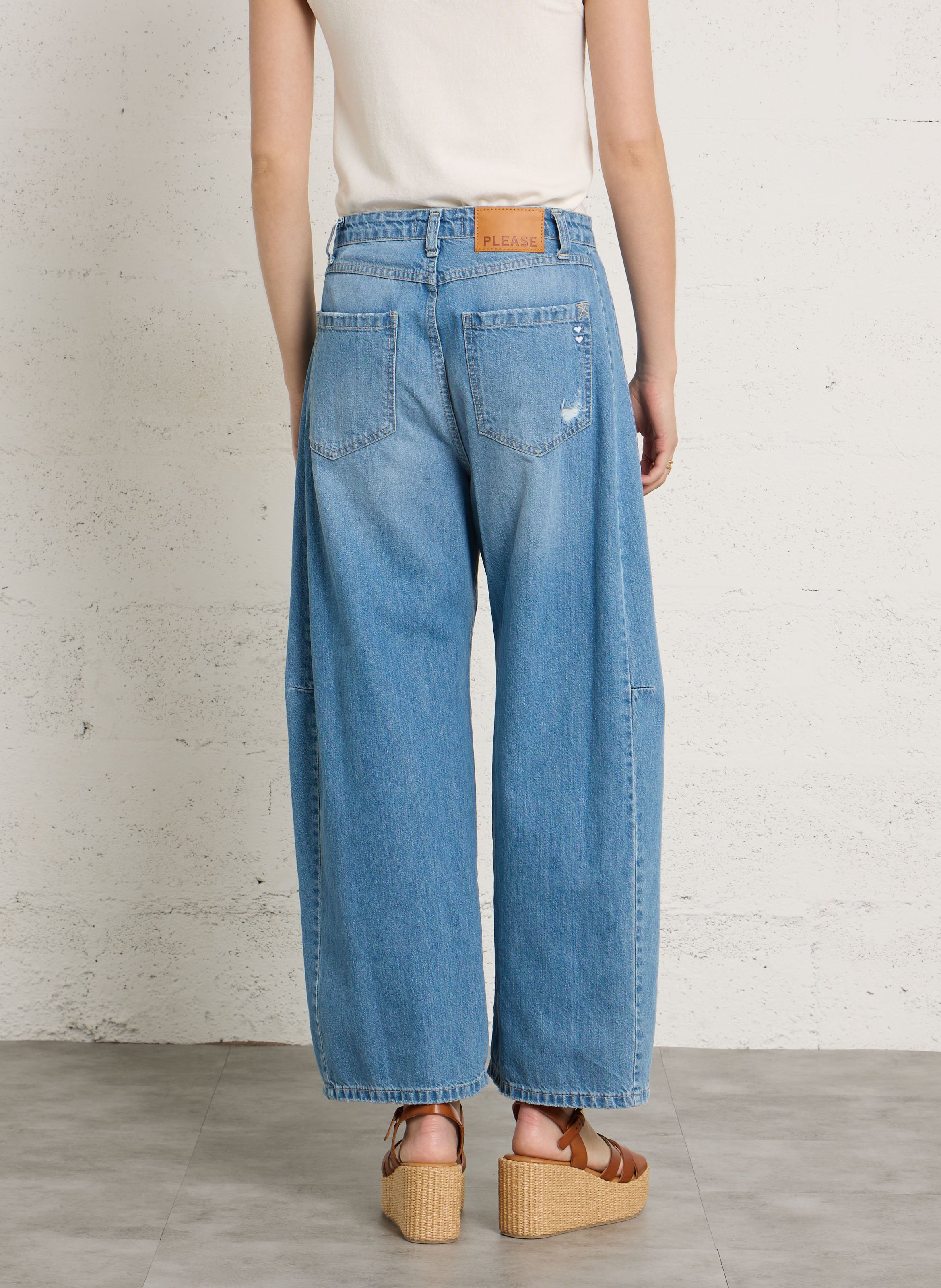 Jean large  PLEASE Bleu