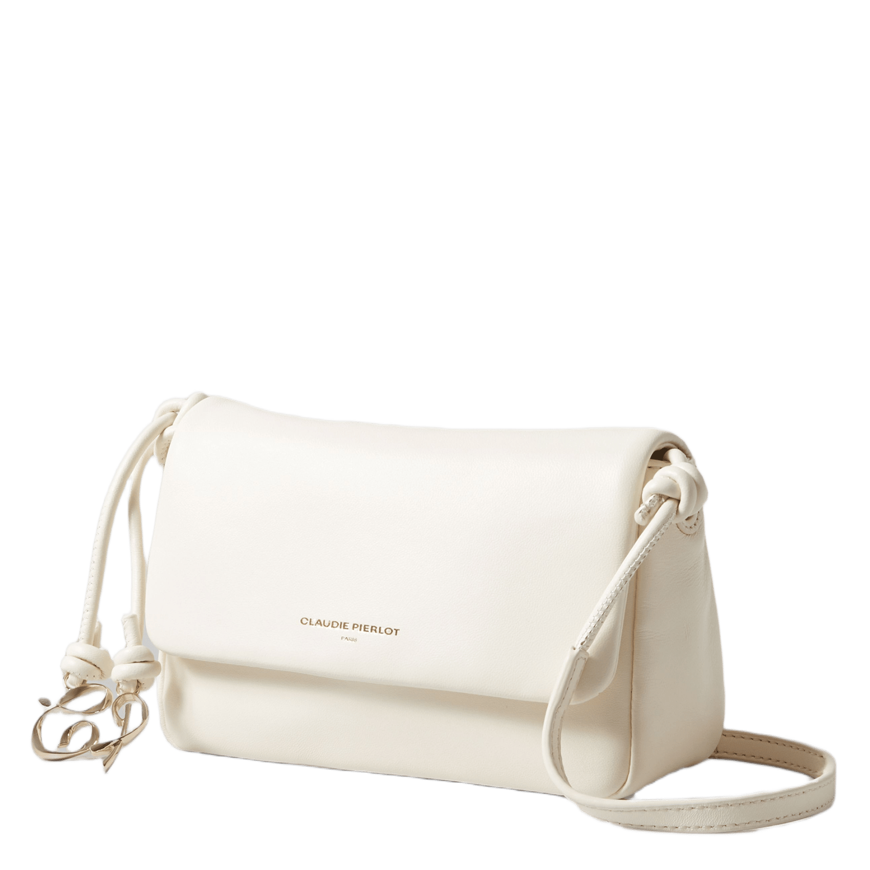 Sac bandoulière en cuir CLAUDIE PIERLOT Beige