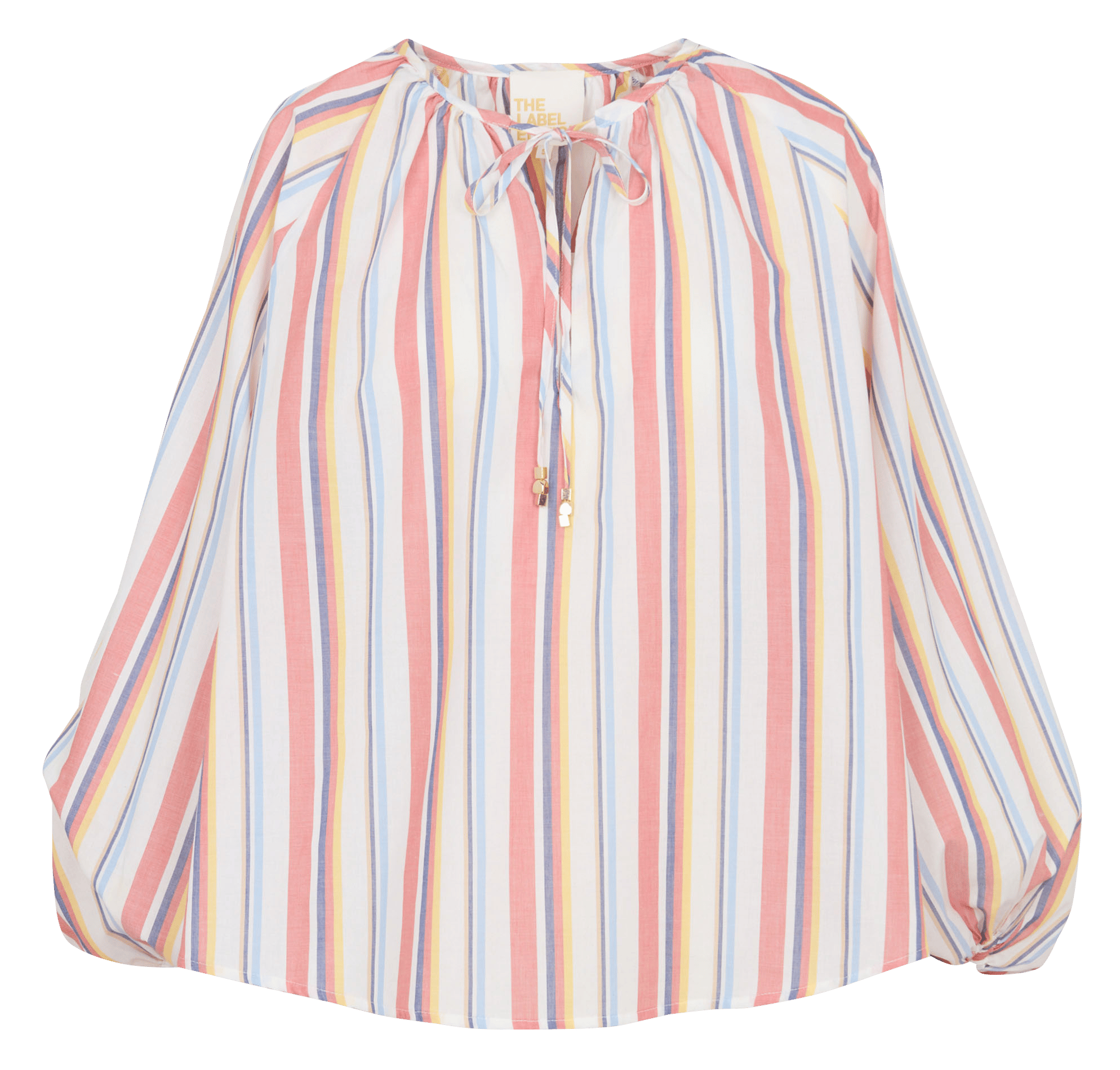 Gestreifte Bluse mit Tunika-Kragen THE LABEL EDITION Mehrfarbig