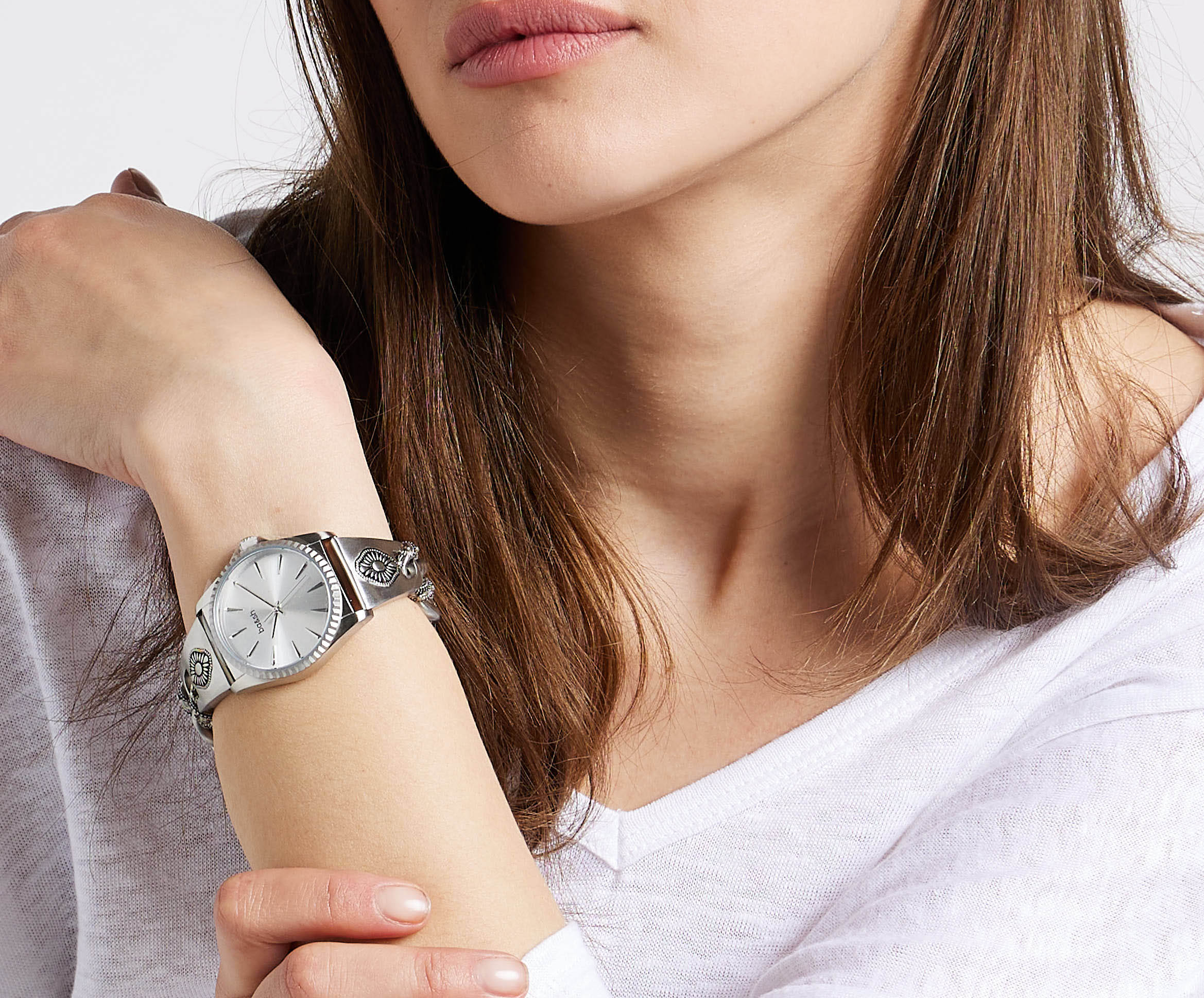 Montre en acier inoxydable BA&SH Argent