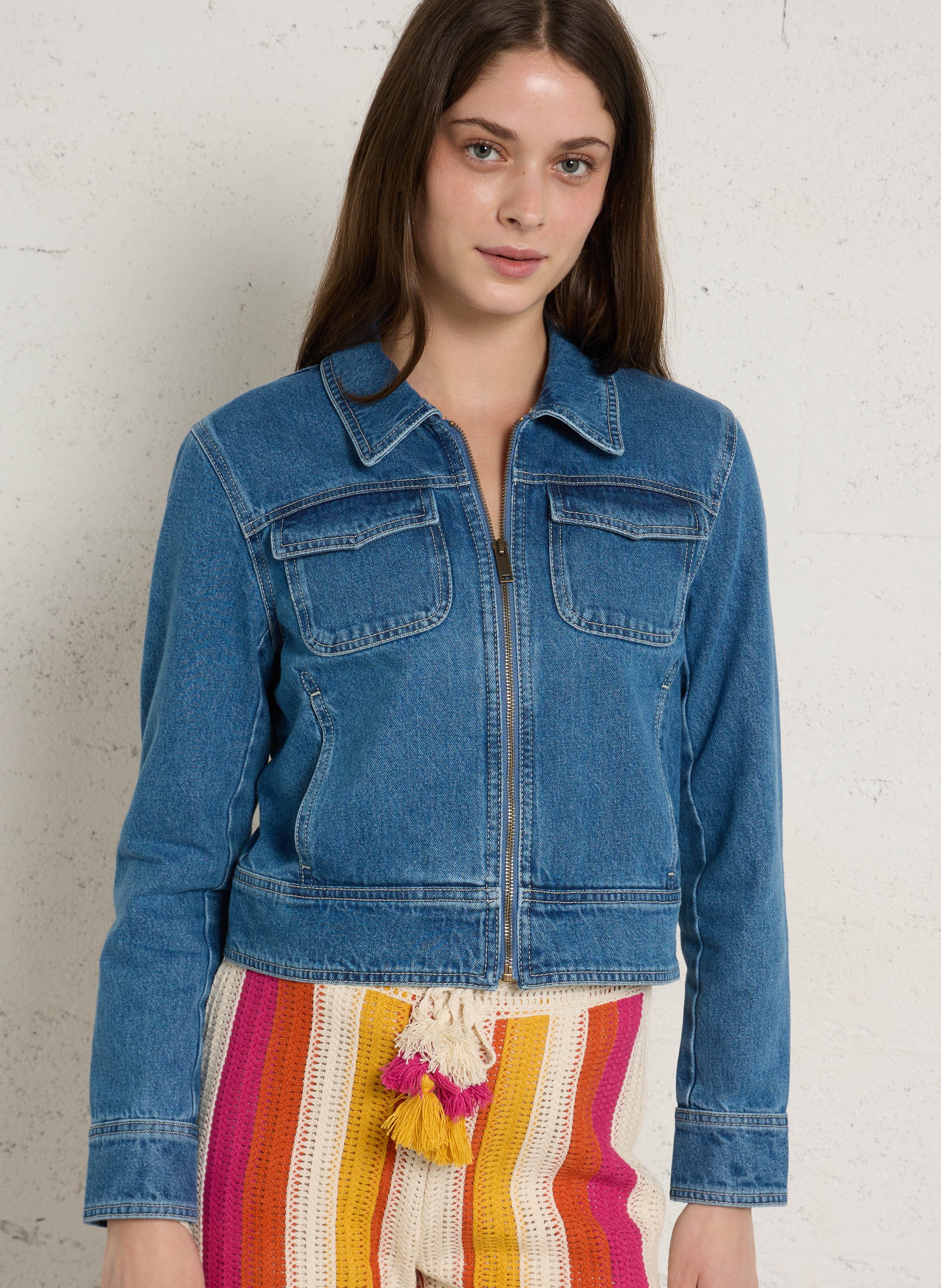 Veste en jean BENSIMON Bleu