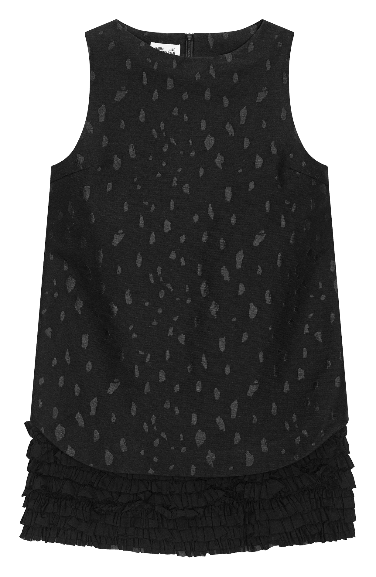 Mouwloze korte jurk van jacquard BAUM UND PFERDGARTEN Zwart
