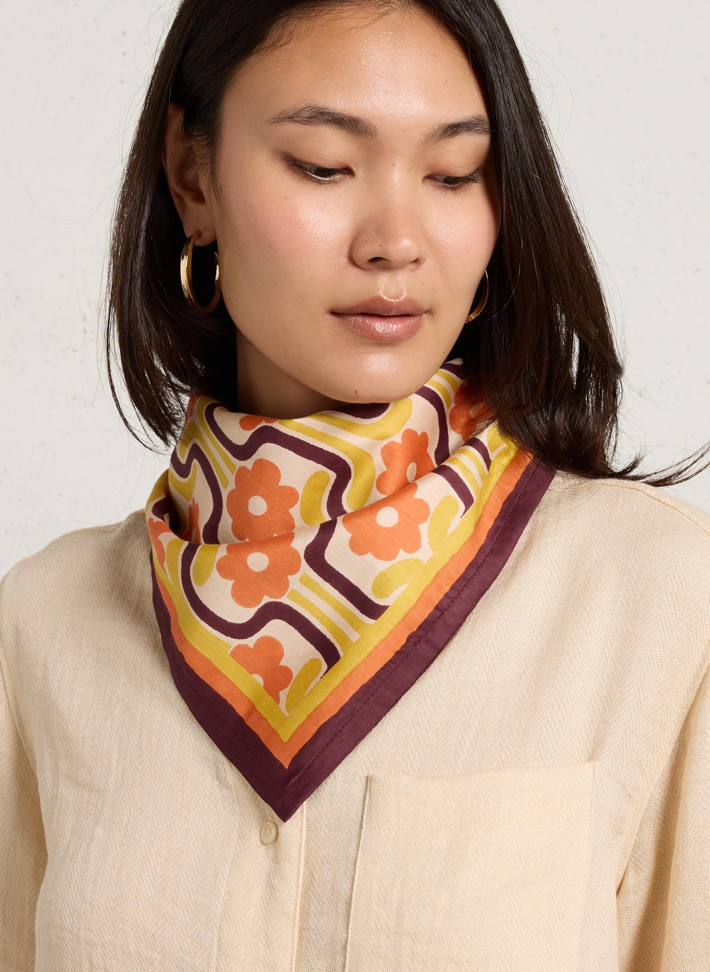 Foulard imprimé APACHES COLLECTIONS Orange
