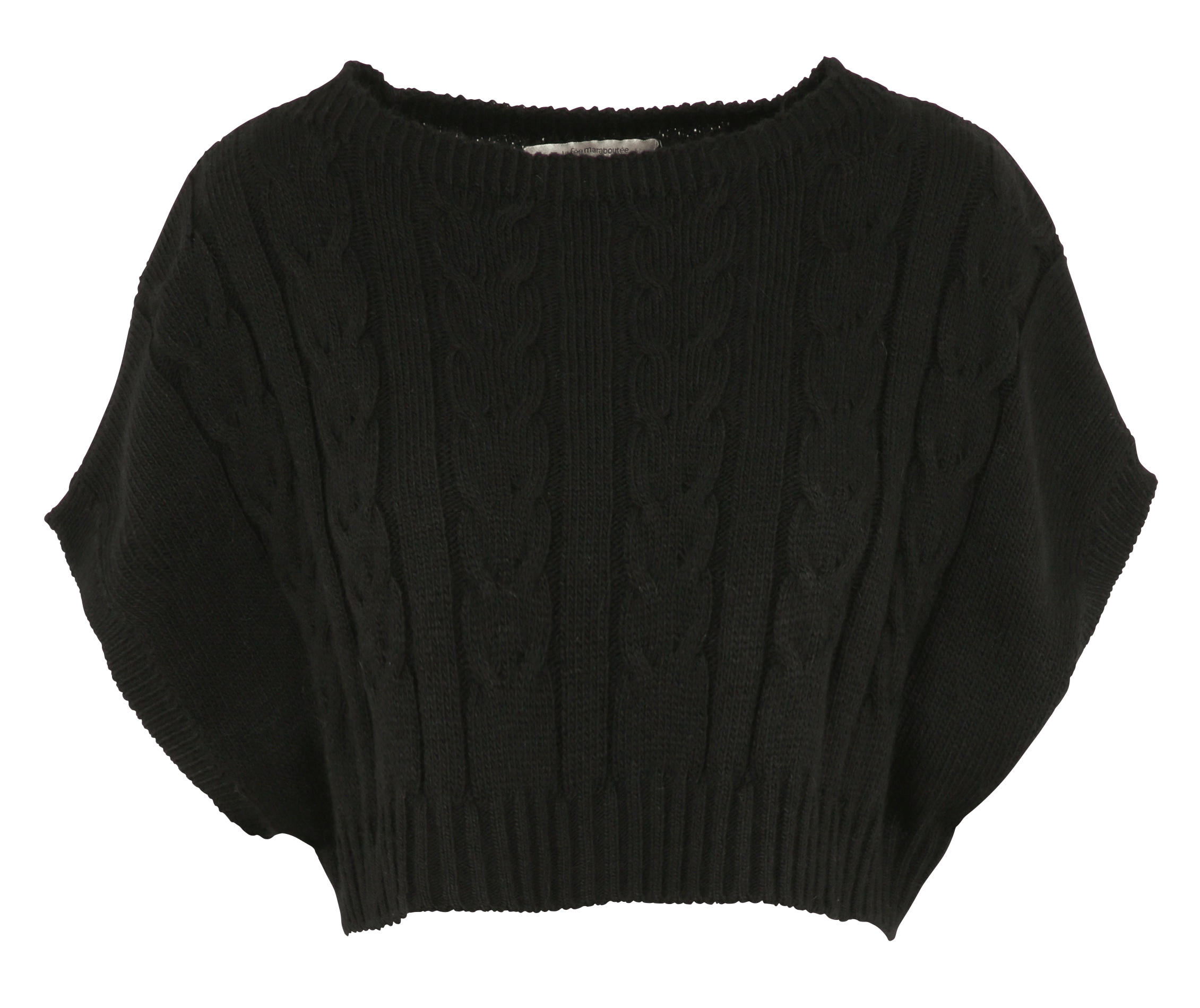 Short and loose knit sweater LA FEE MARABOUTEE Black