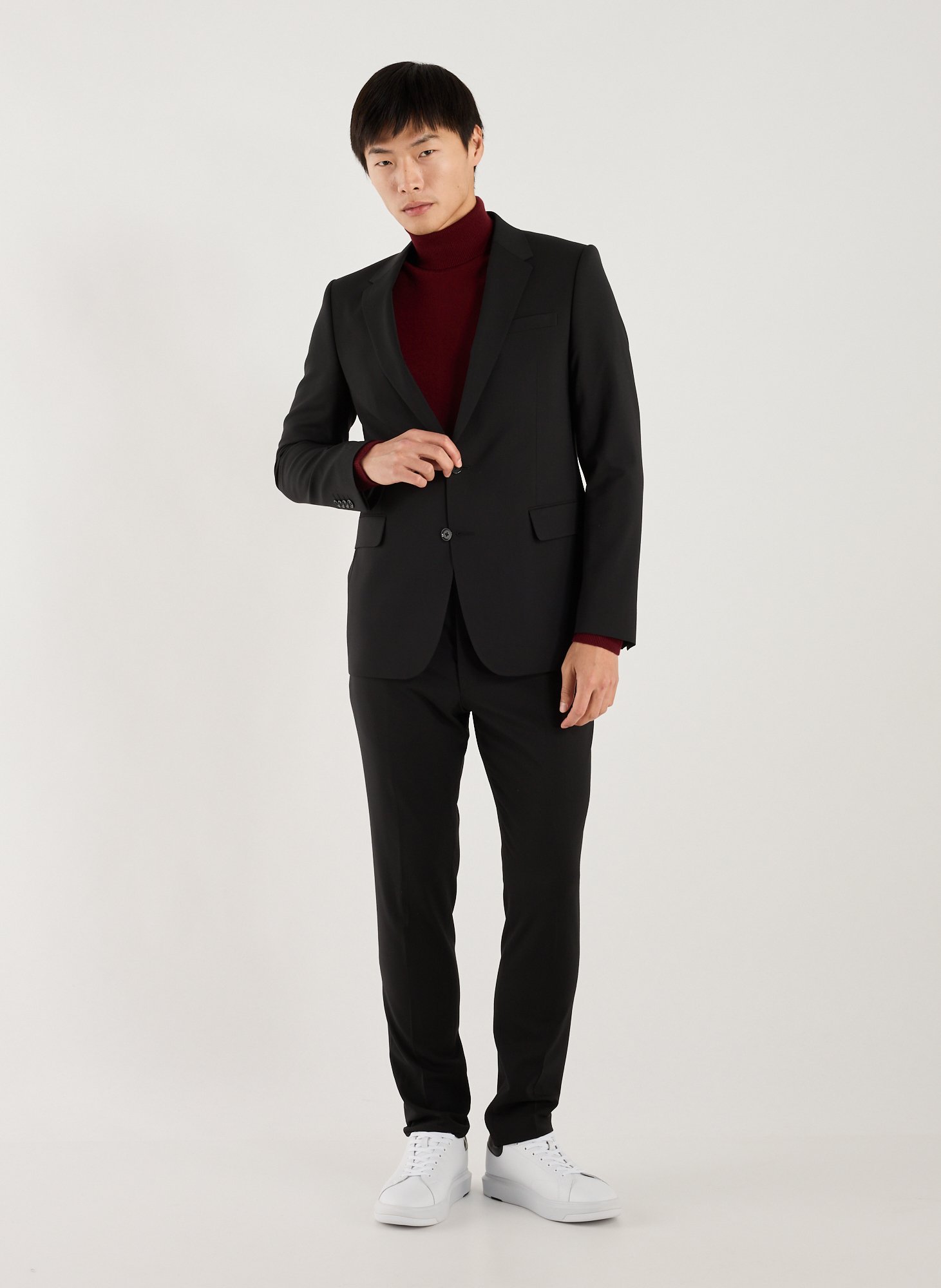 Solid Wool Blend Blazer - Dostum-S V AU PRINTEMPS PARIS Black