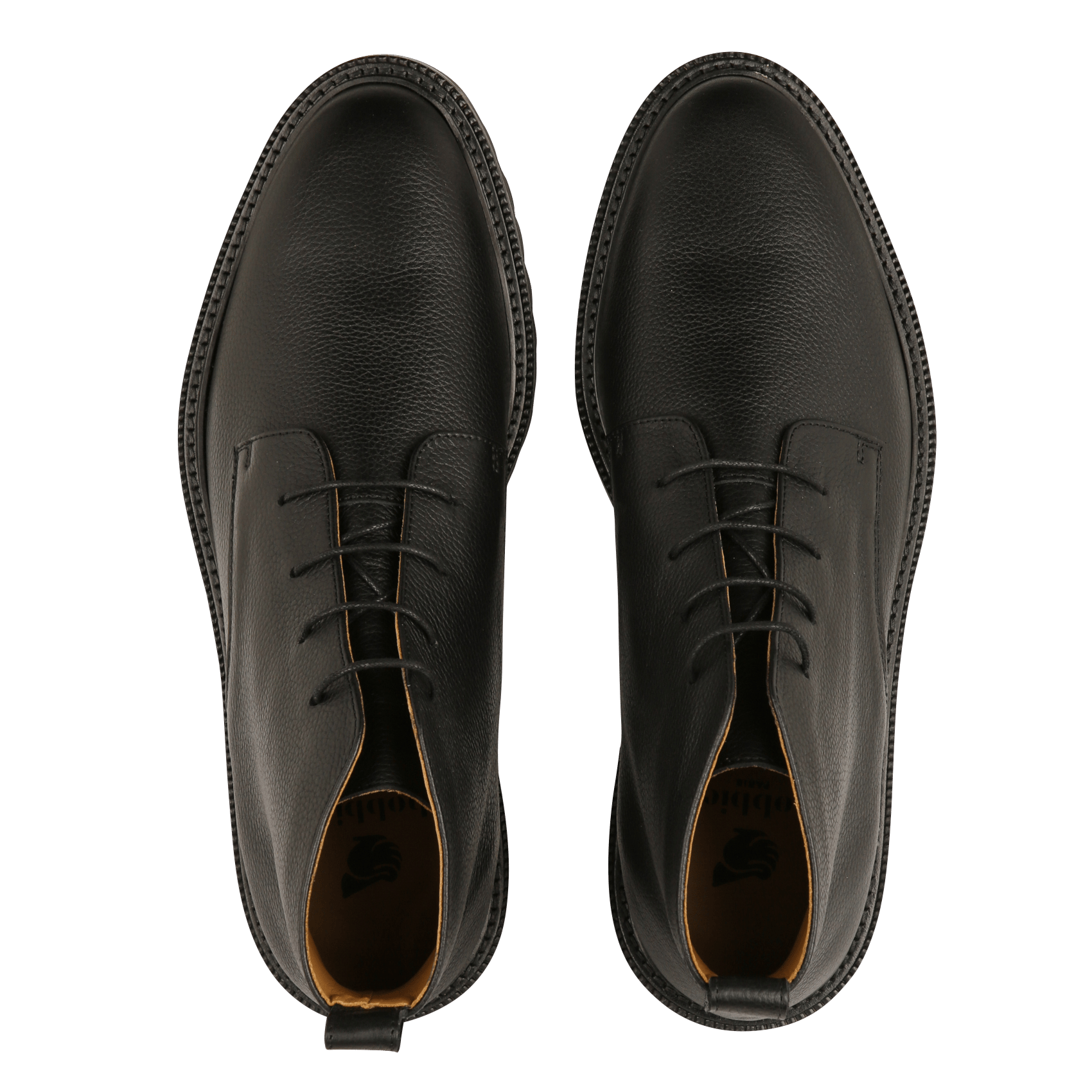 Boots en cuir gariné BOBBIES Noir