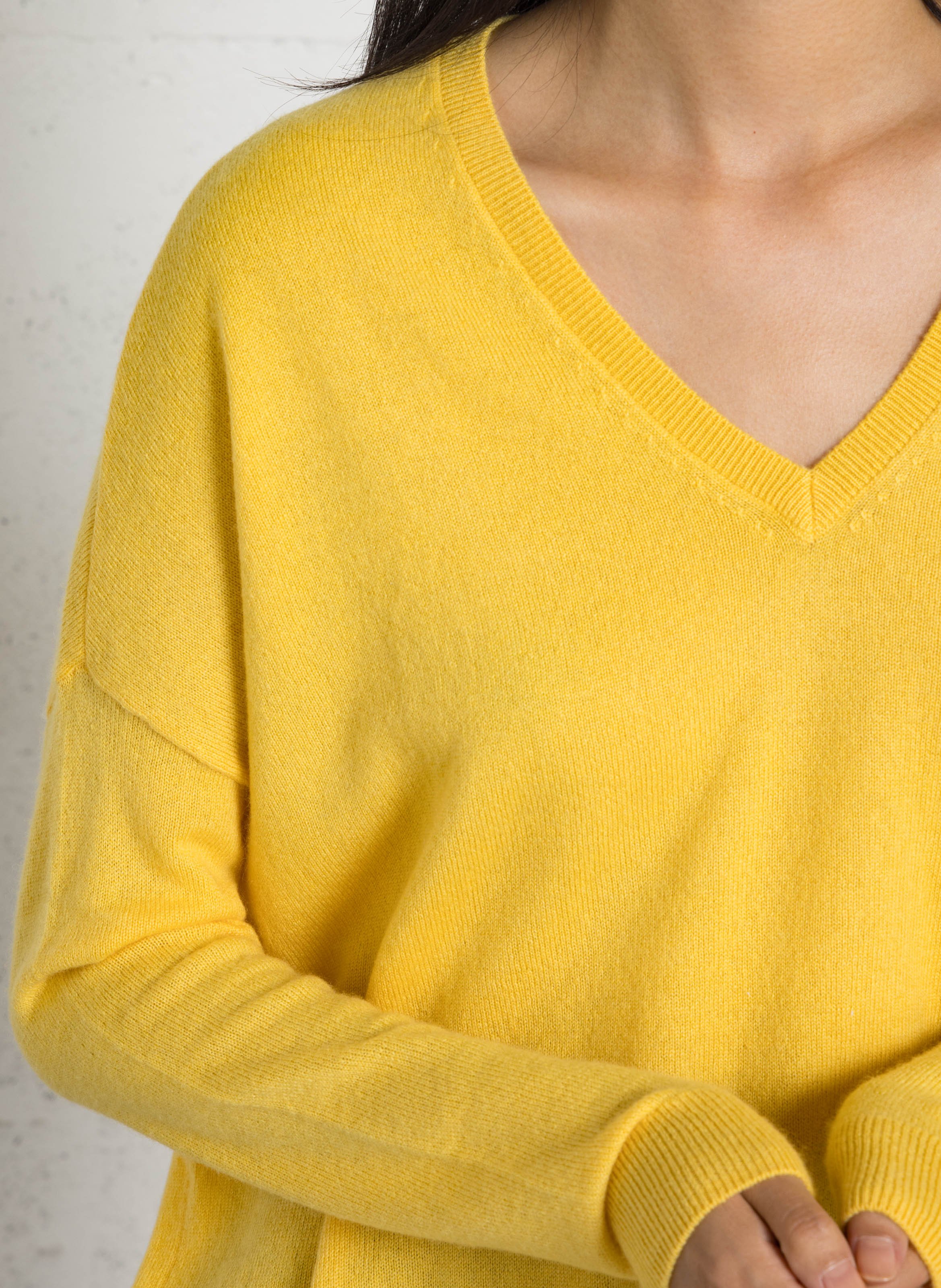 Loose-fit cashmere sweater SUD EXPRESS Yellow