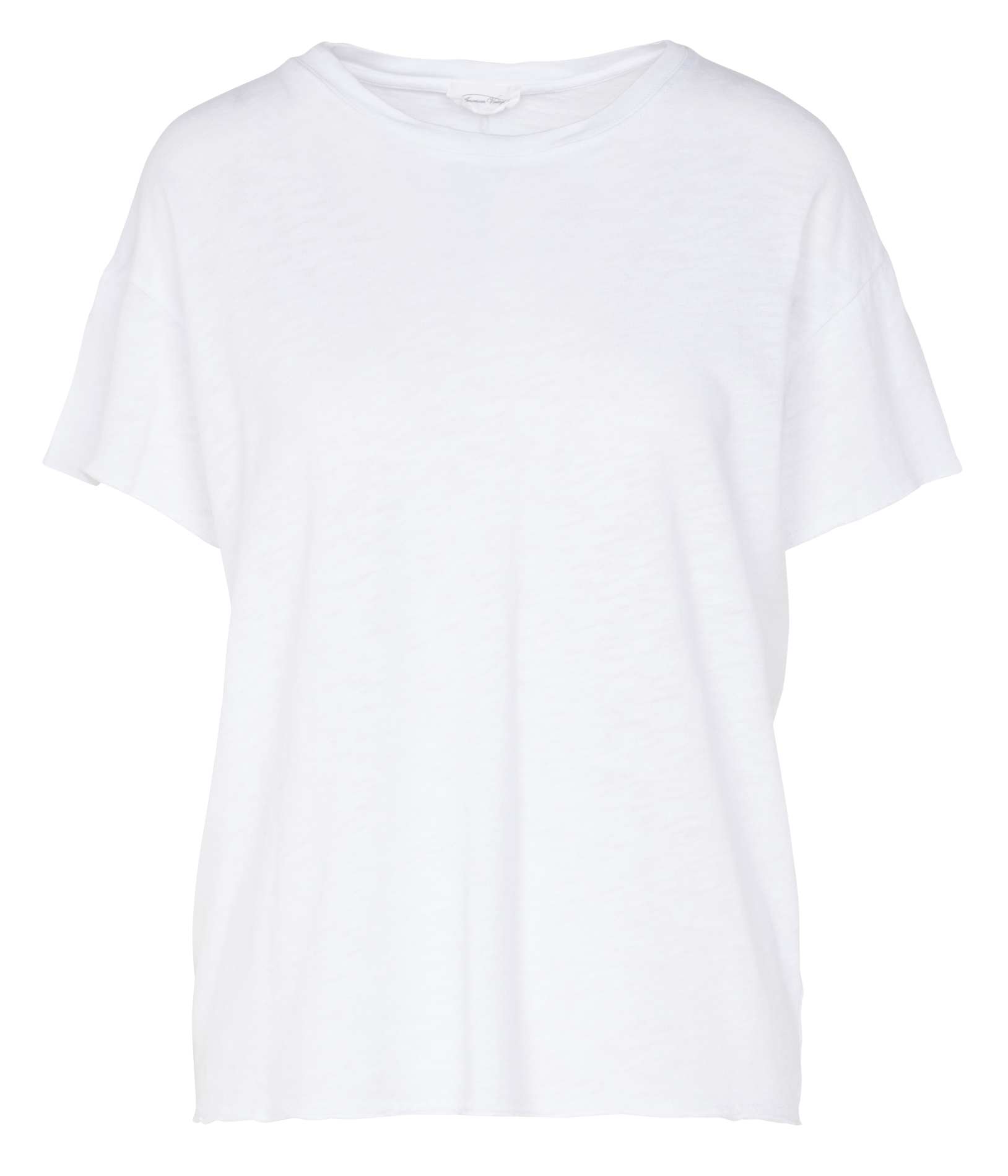 Straight cotton round-neck T-shirt SONOMA Blanc