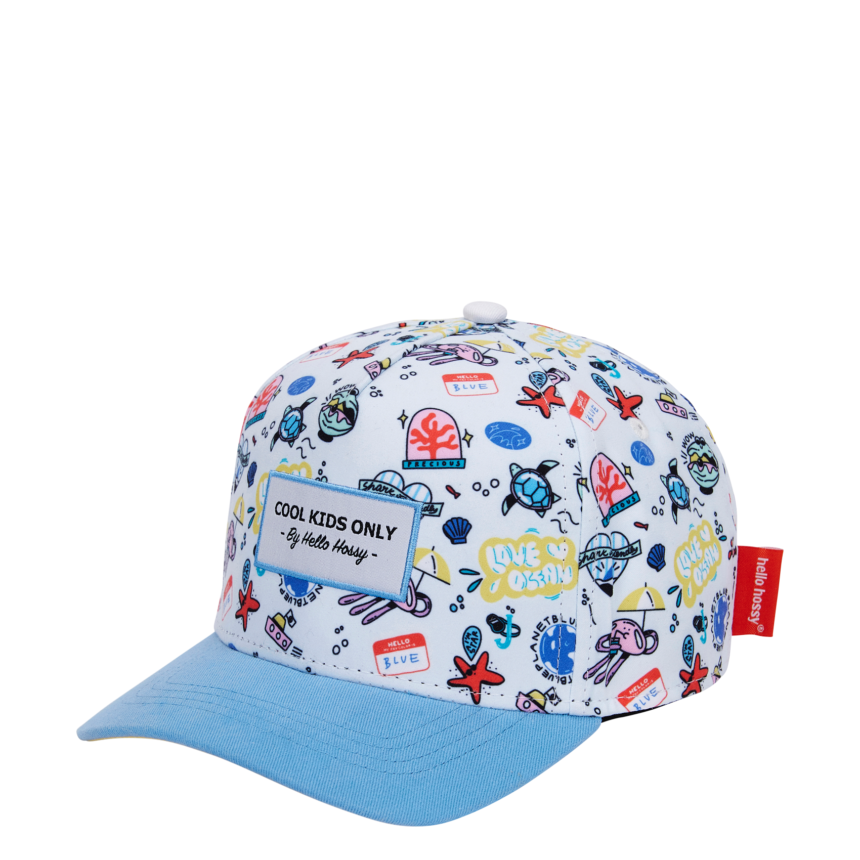 Bedruckte Kappe HELLO HOSSY Blau