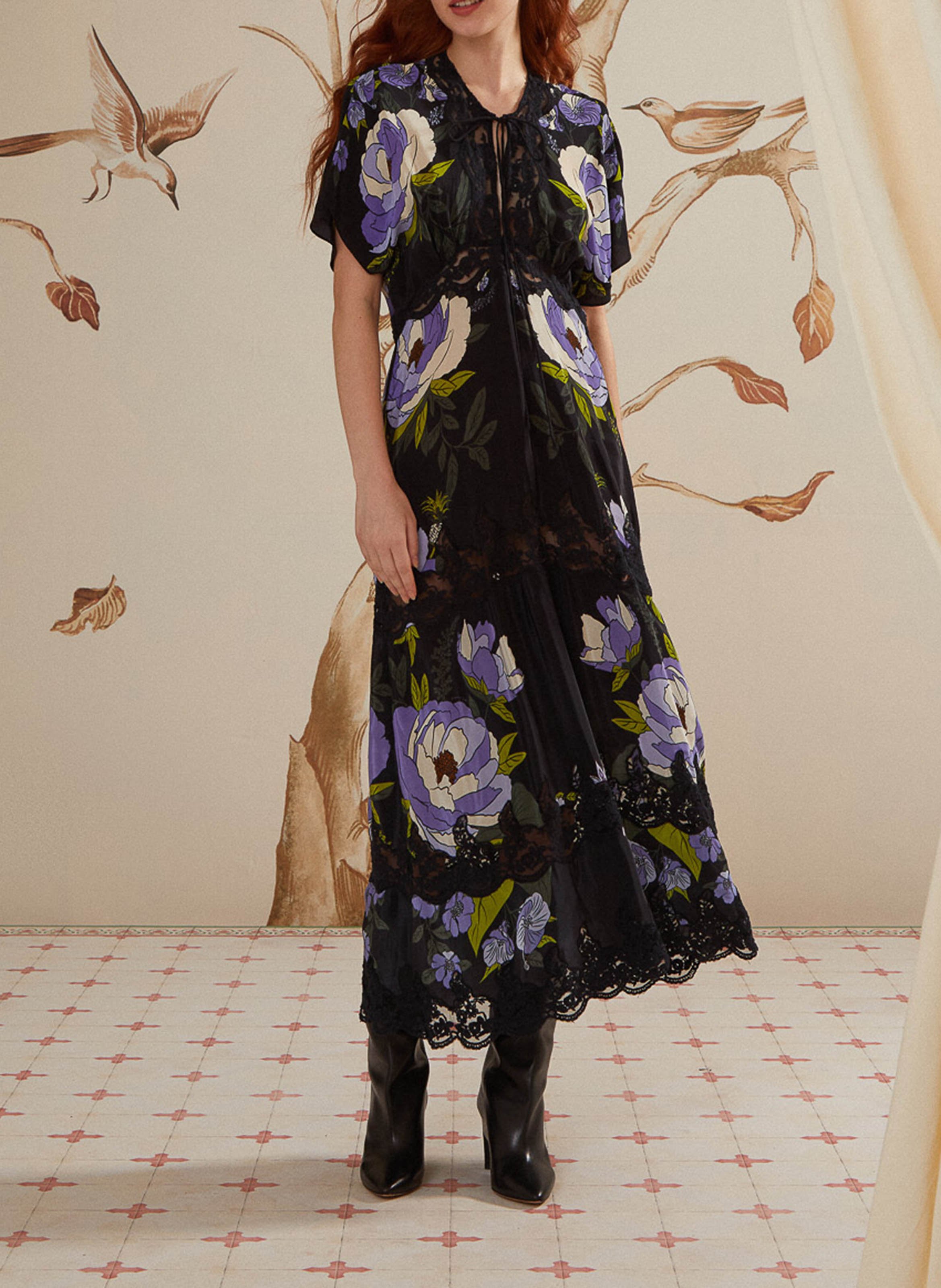 Dana long printed dress FARM RIO Black