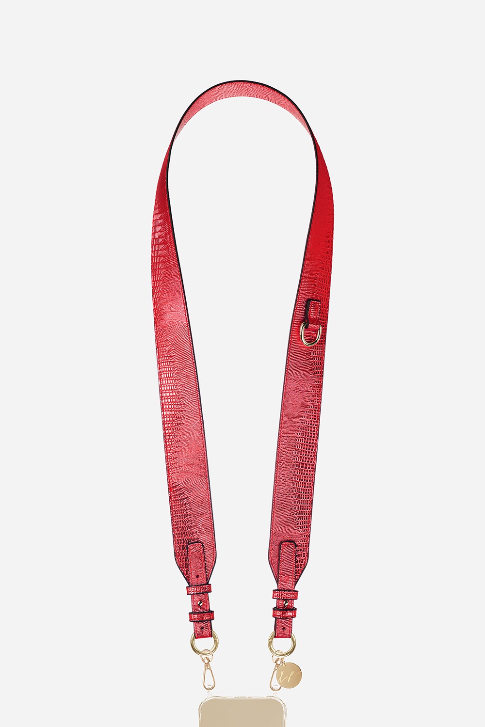 Croco-style phone strap LA COQUE FRANCAISE Red