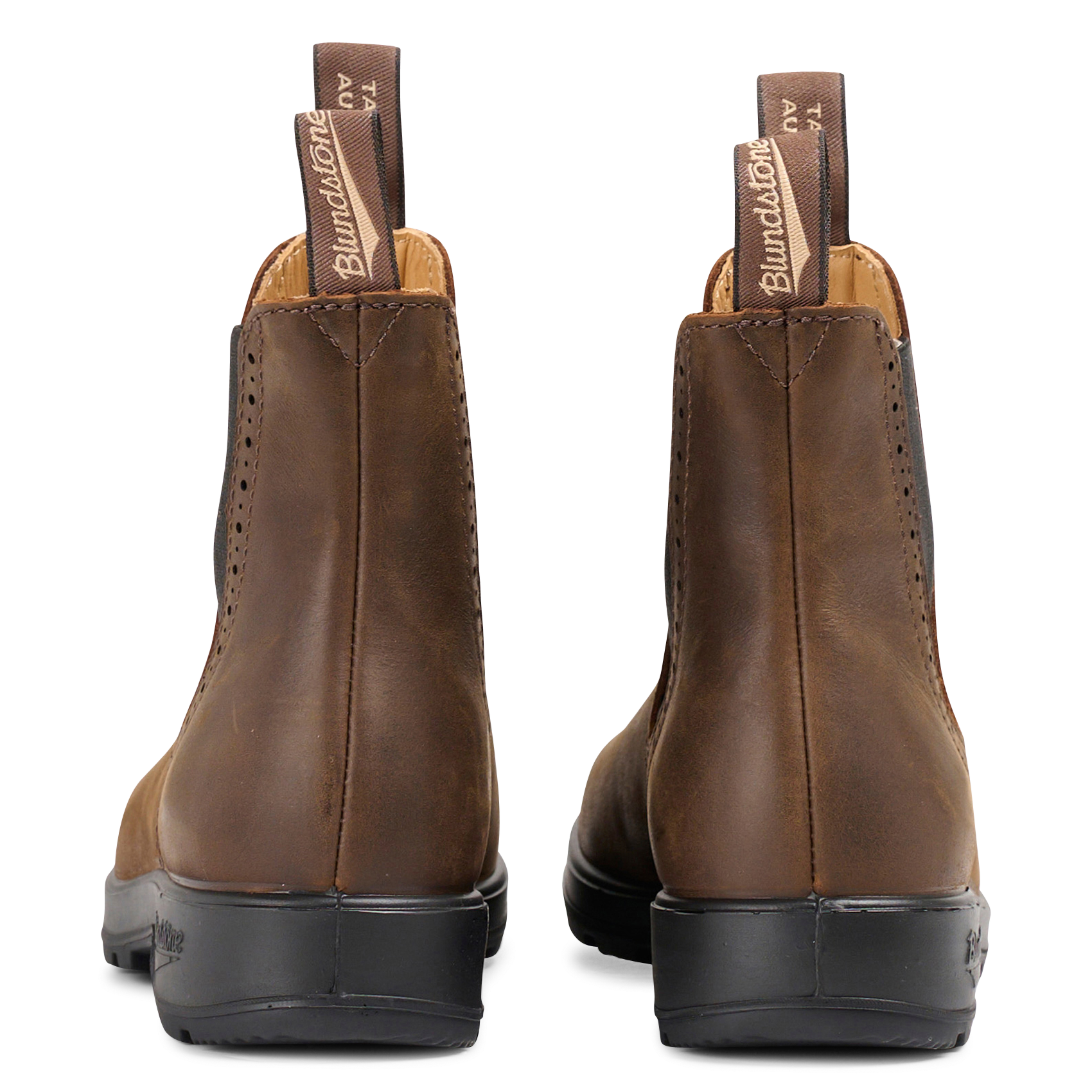 Mixed leather ankle boots BLUNDSTONE Brown