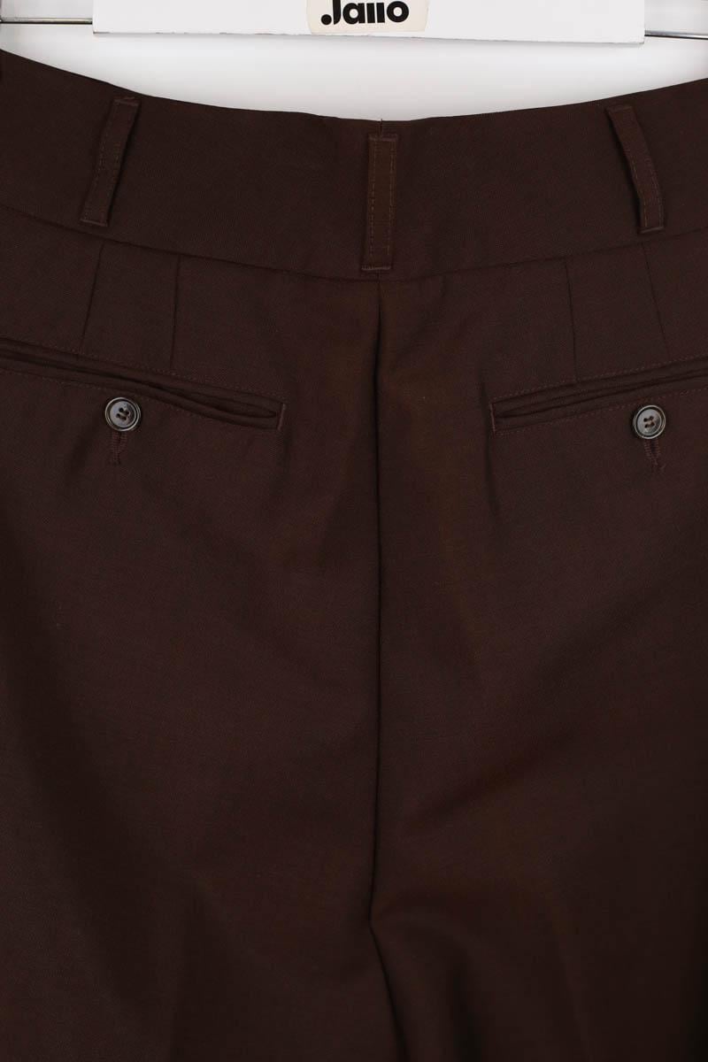 Straight linen trousers ACNE STUDIOS - Seconde Main Brown