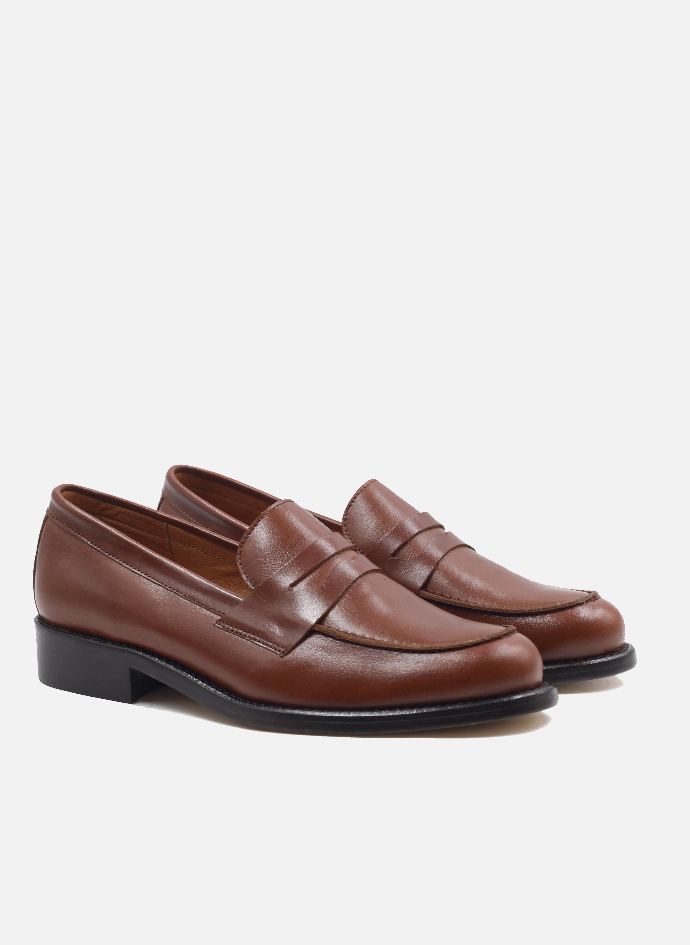 Leather loafers Brown