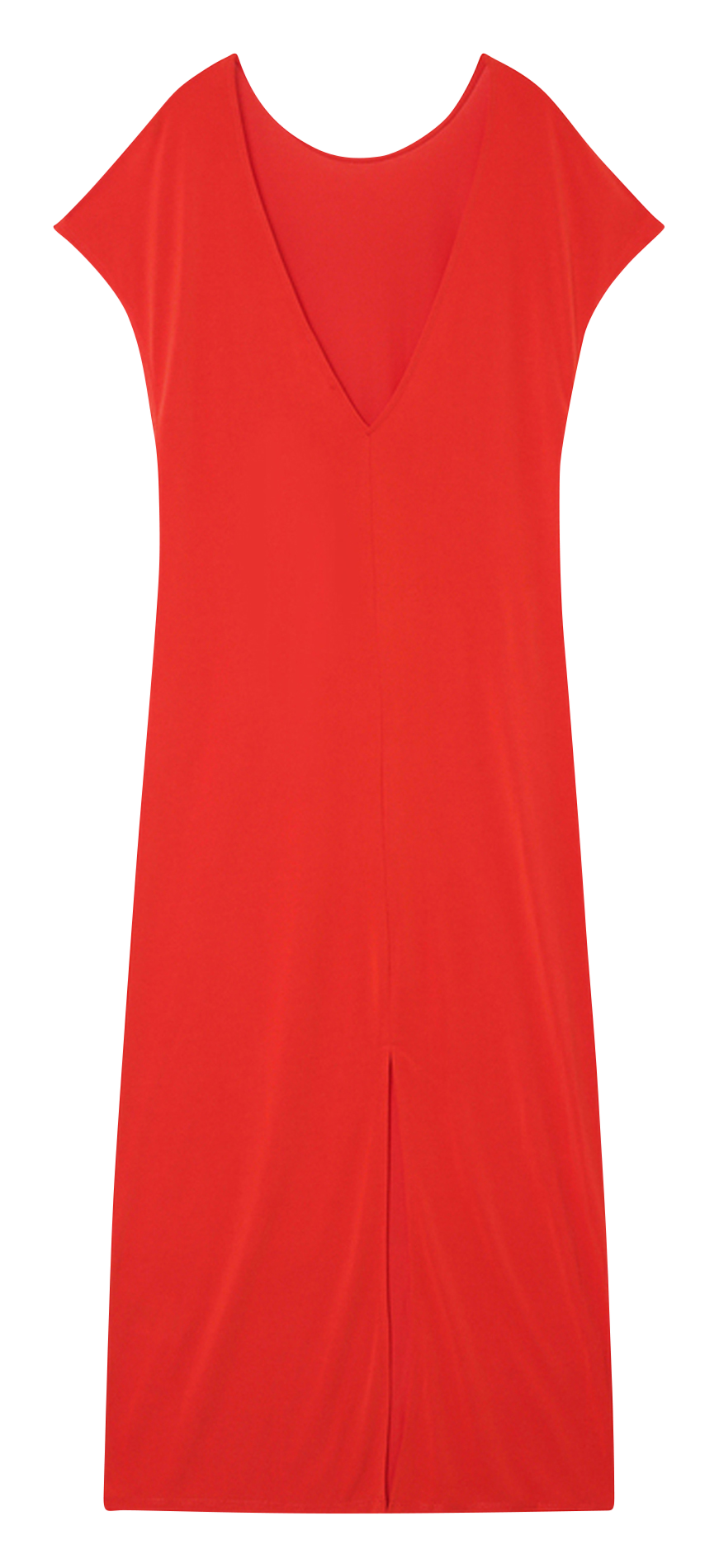 Robe longue droite à dos en v GRACE ET MILA Rouge