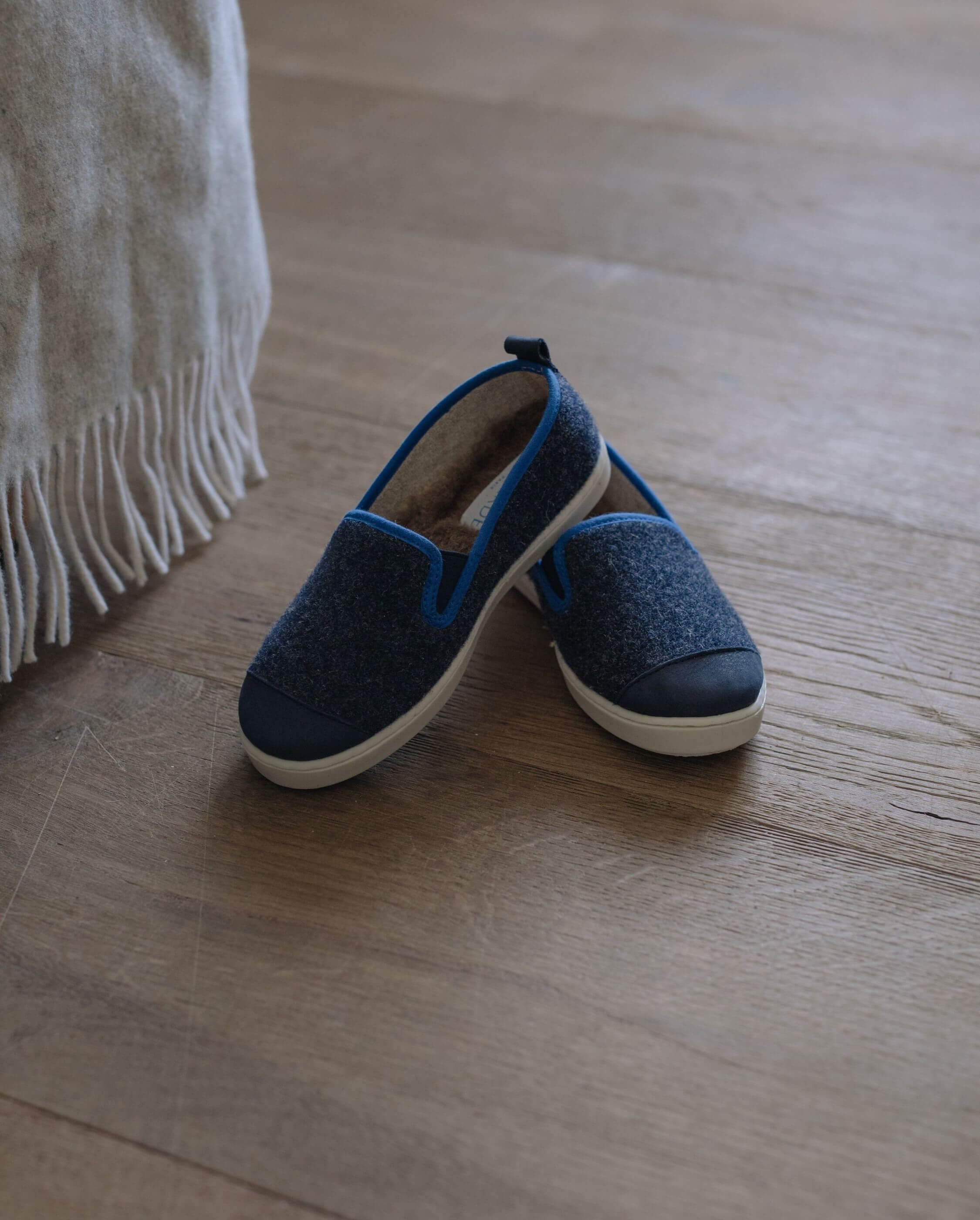 Child wool slipper, navy ocean ANGARDE Blue