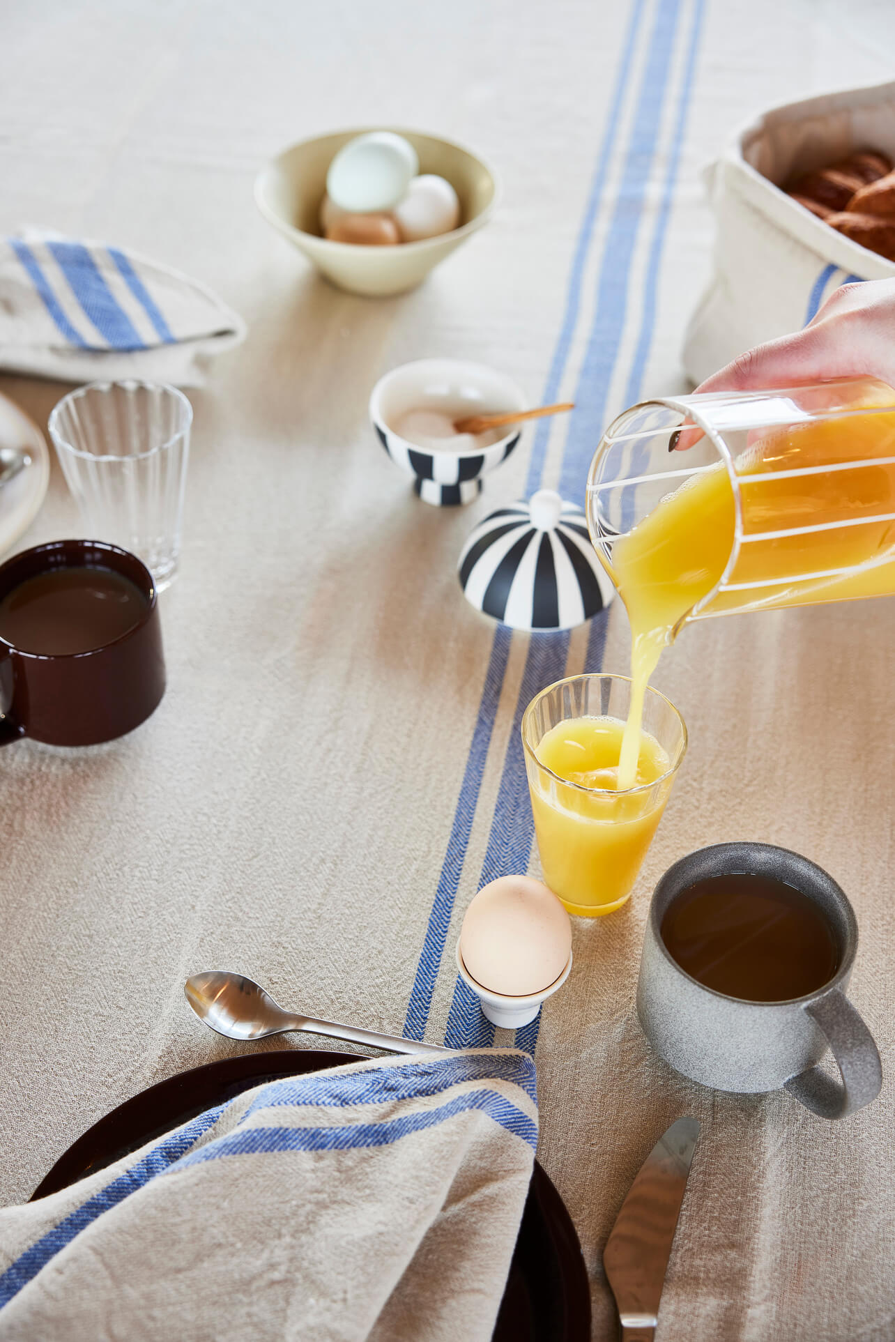 Cotton table cloth OYOY LIVING DESIGN Blue