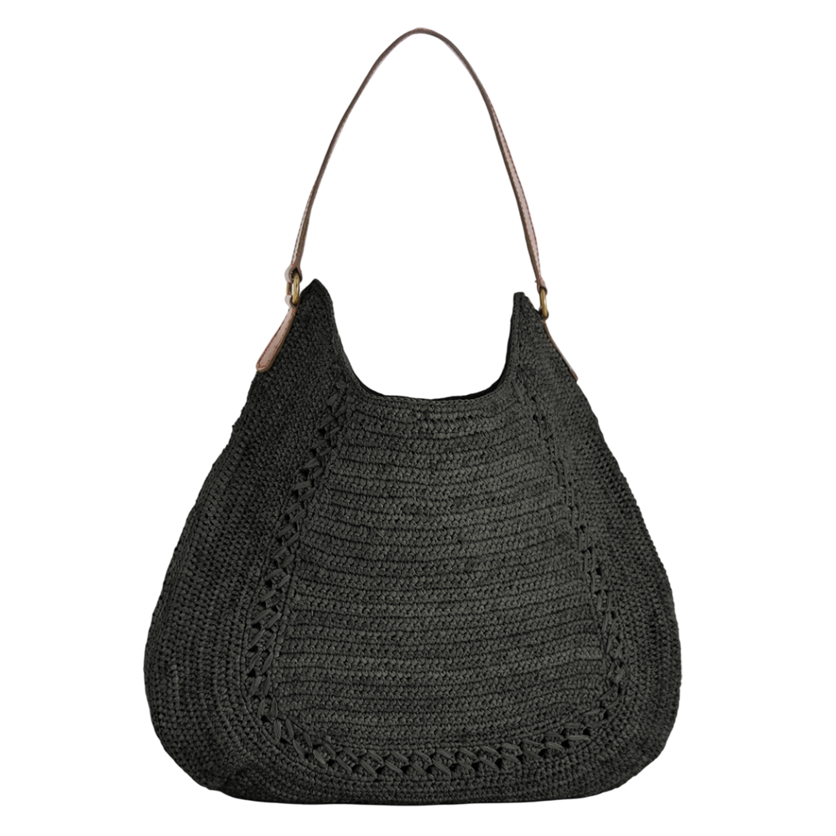 Raffia shoulder bag IBELIV Black