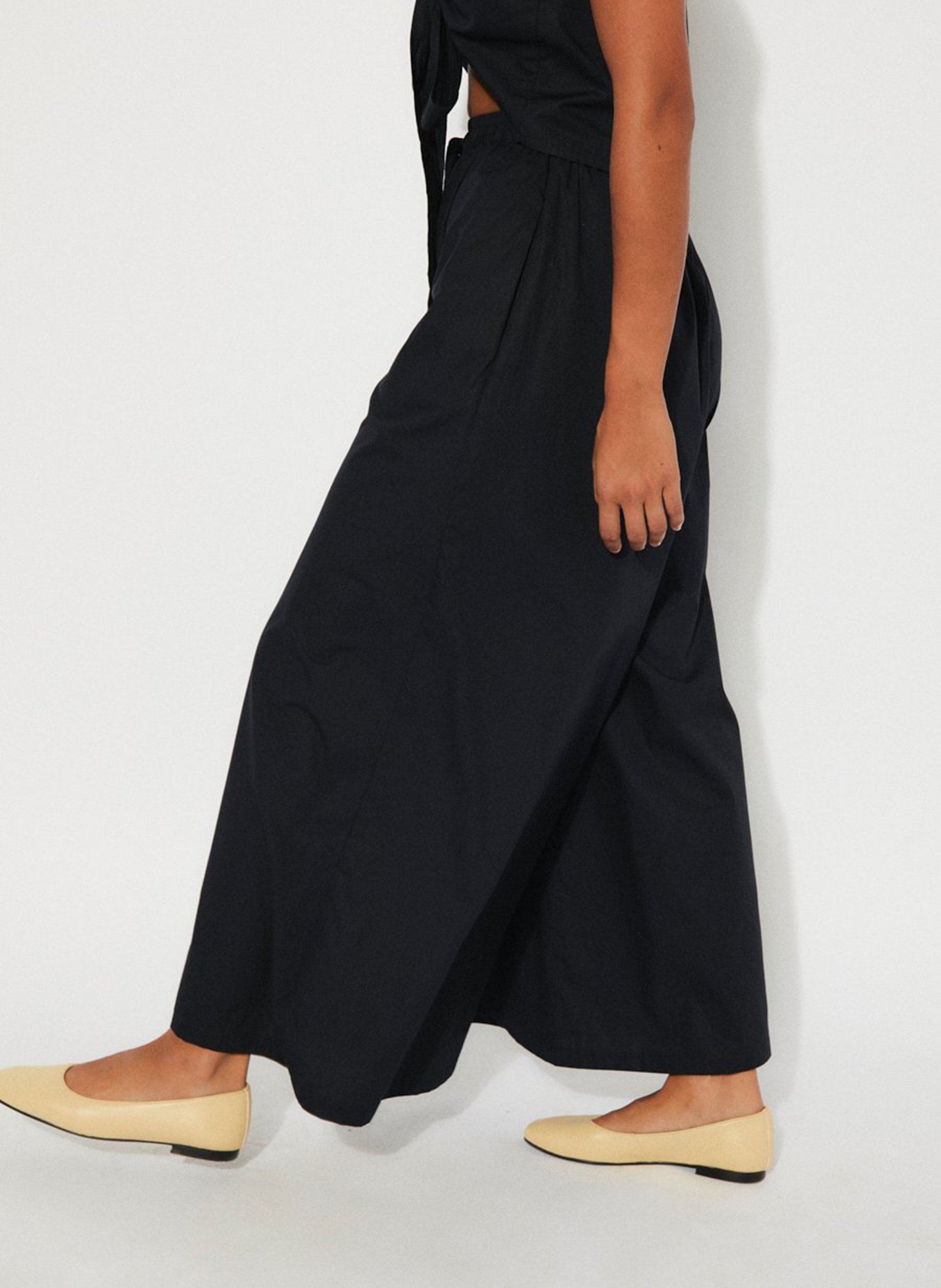 Pantalon large en coton bio RITA ROW Bleu