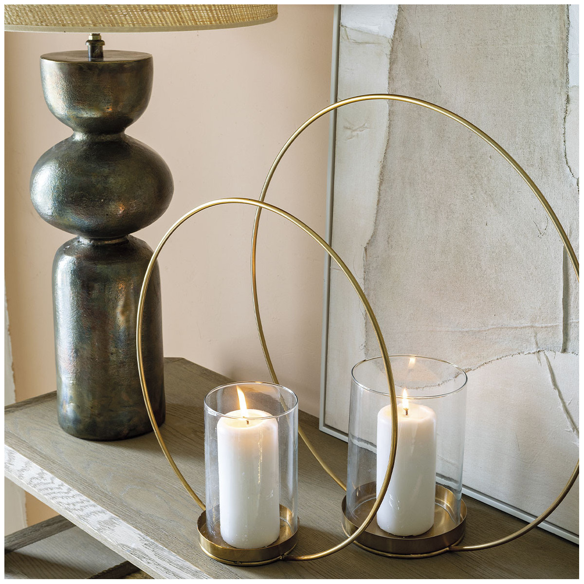 Gold metal amaliane lamp base - ø 19 x 57.5 cm BLANC D'IVOIRE Golden