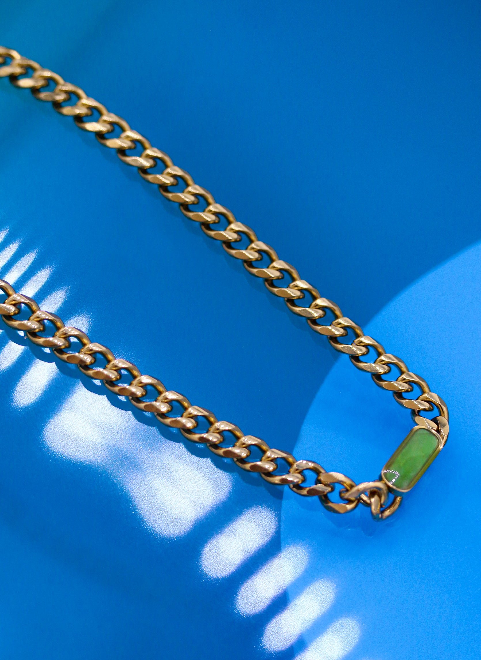 Columba chain necklace AEC Paris Green